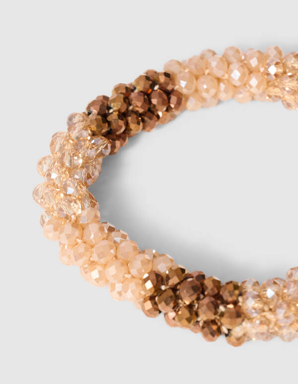 Perlenarmband Beige/Braun SHOEBY ACCESSOIRES