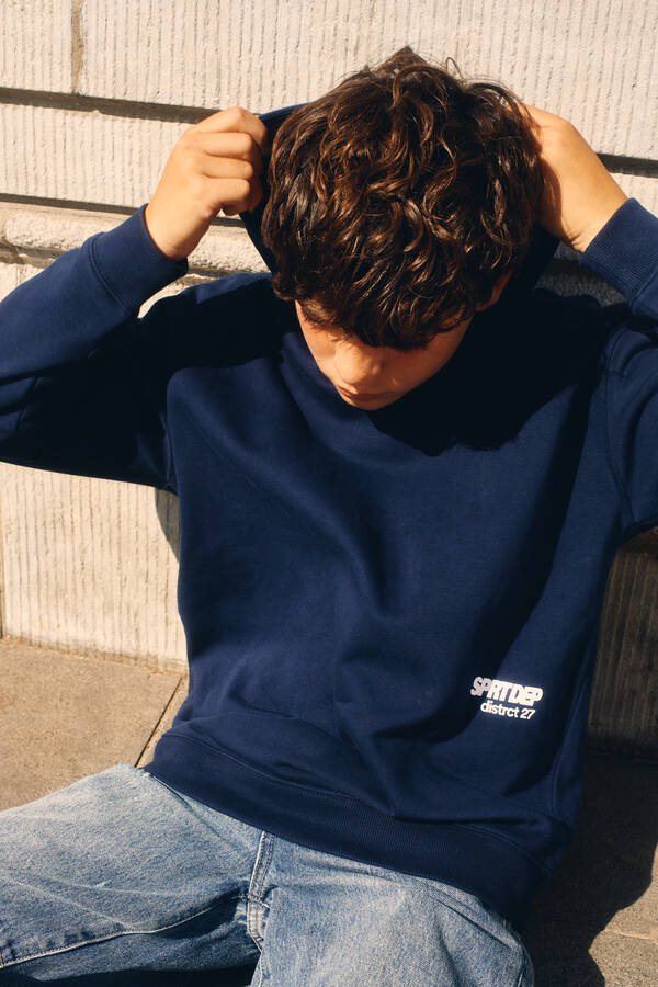 Oversized Hoodie Dunkelblau SHOEBY BOYS