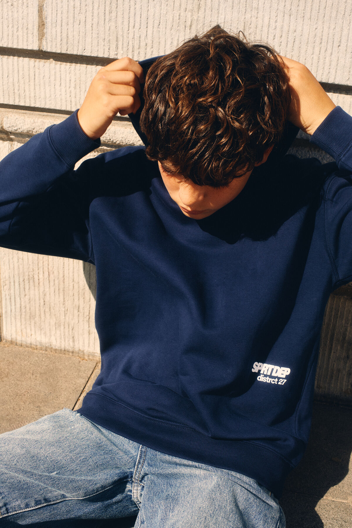 Oversized Hoodie Dunkelblau SHOEBY BOYS