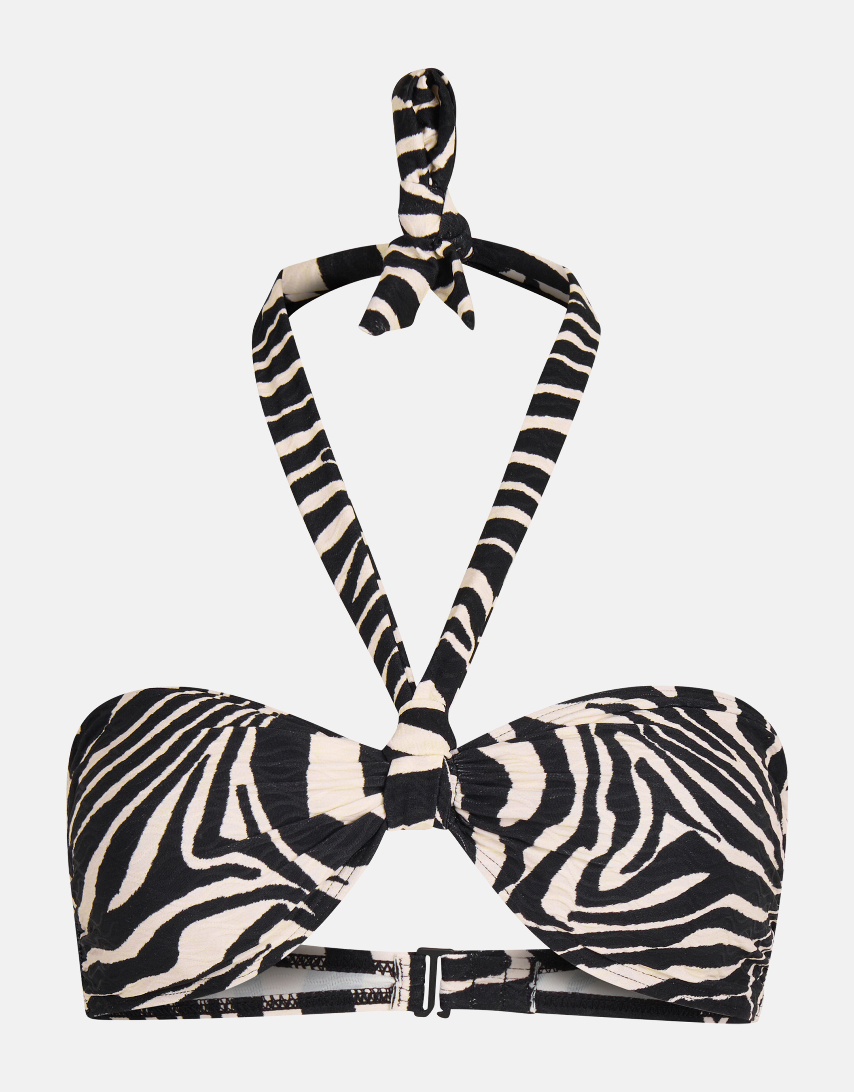 Bikini-Oberteil mit Zebramuster Schwarz/Weiß SHOEBY ACCESSOIRES