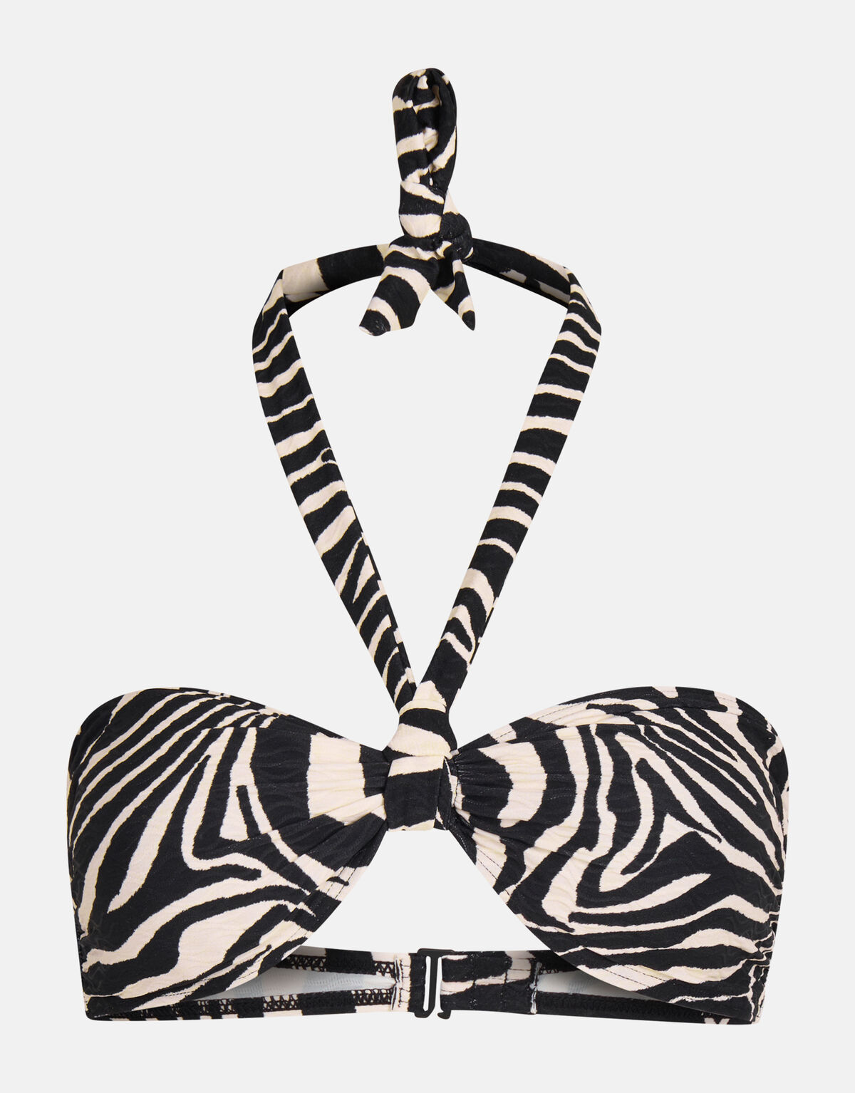 Bikini-Oberteil mit Zebramuster Schwarz/Weiß SHOEBY ACCESSOIRES