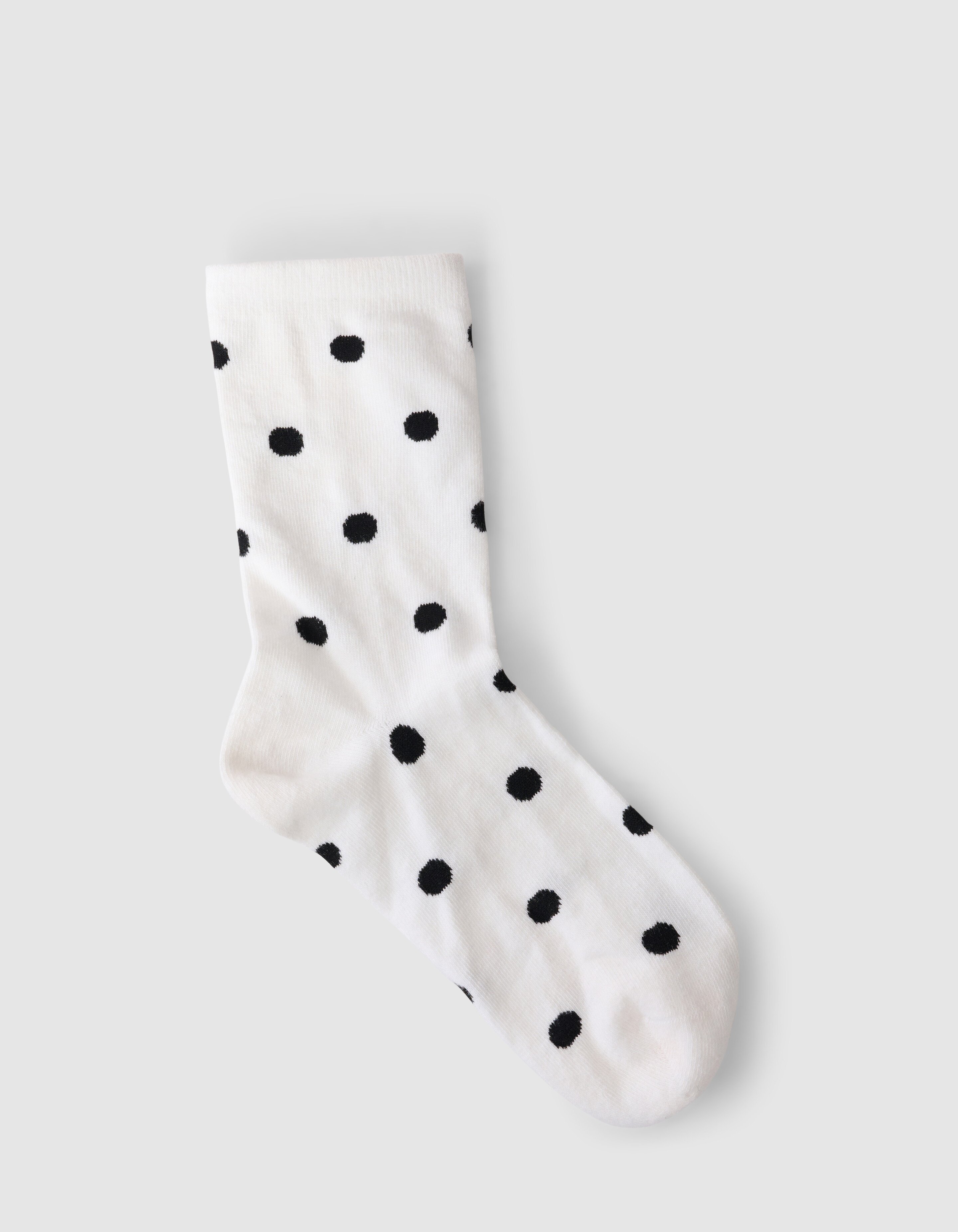 Polkadot Socken Wei&szlig;/Schwarz SHOEBY ACCESSOIRES