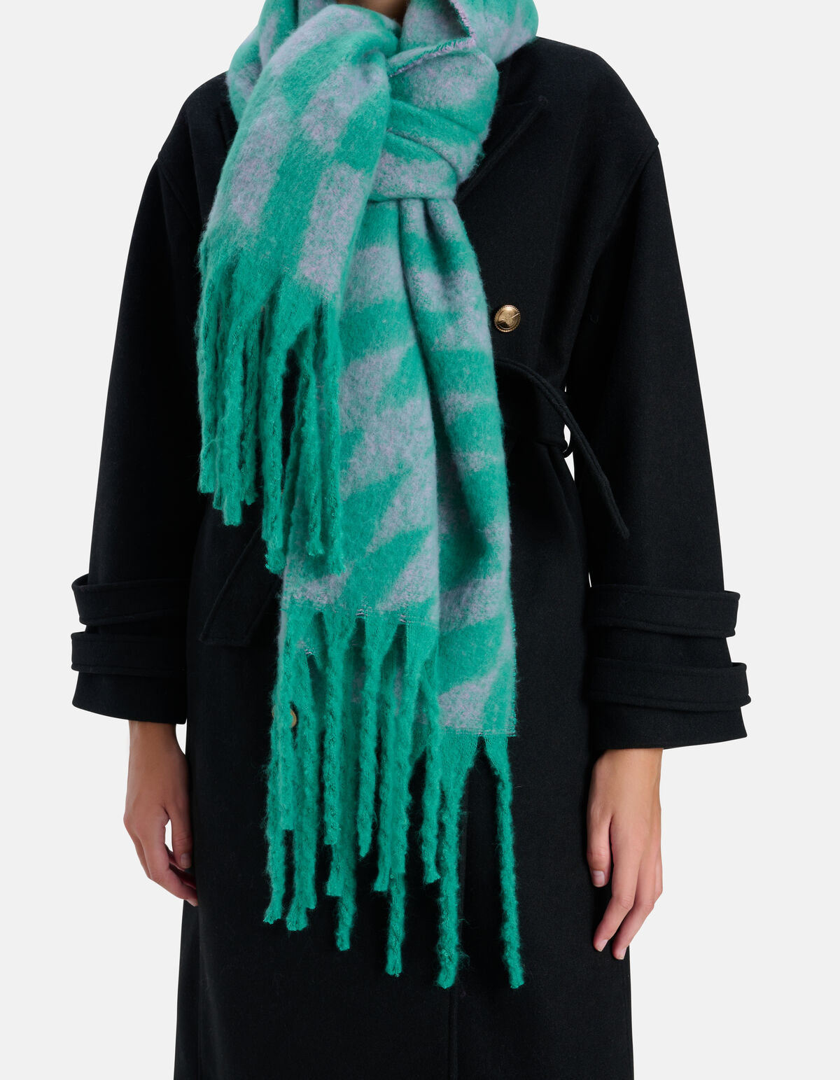 Zweifarbiges Halstuch Grün SHOEBY ACCESSOIRES