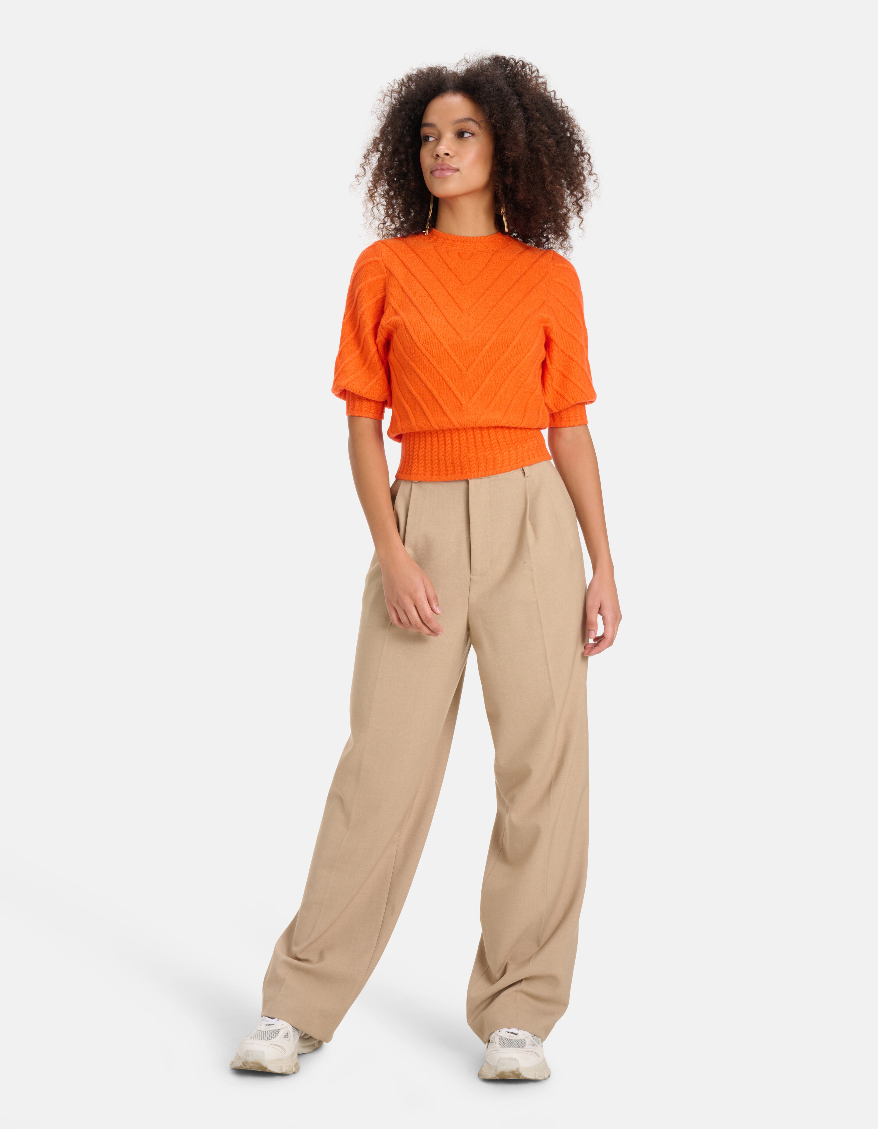 Diagonaler Pullover Orange SHOEBY WOMEN