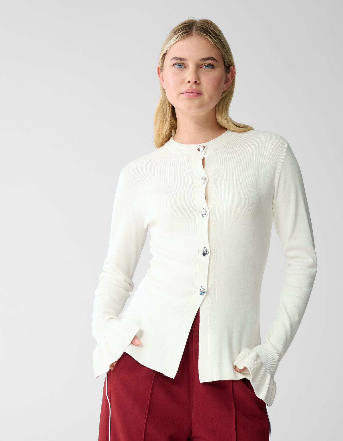 Weste mit Rüschenärmeln in Off White SHOEBY WOMEN