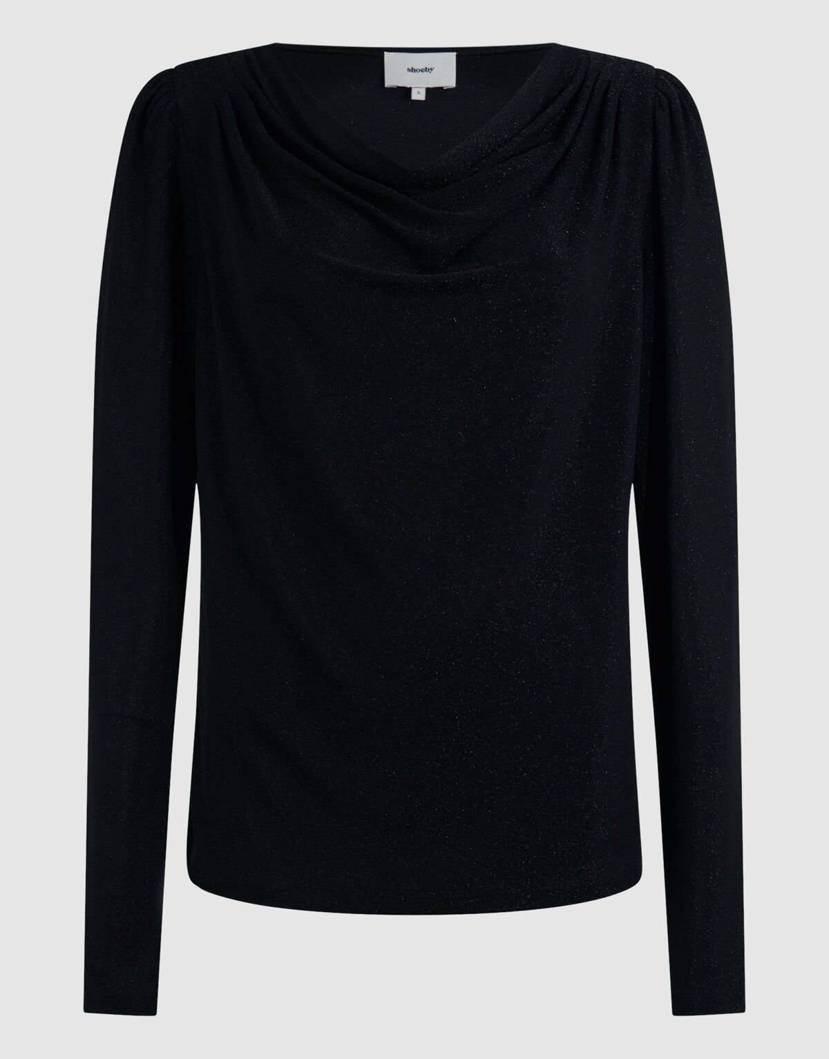 Glitzer-Drapiertes Top Schwarz SHOEBY WOMEN