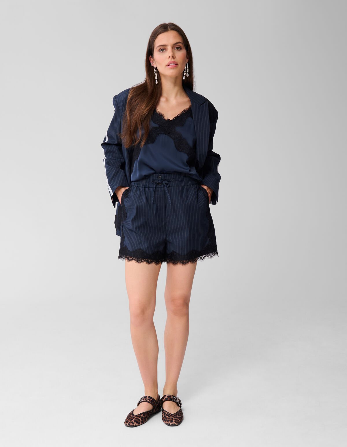 Gestreifte Shorts dunkelblau SHOEBY WOMEN