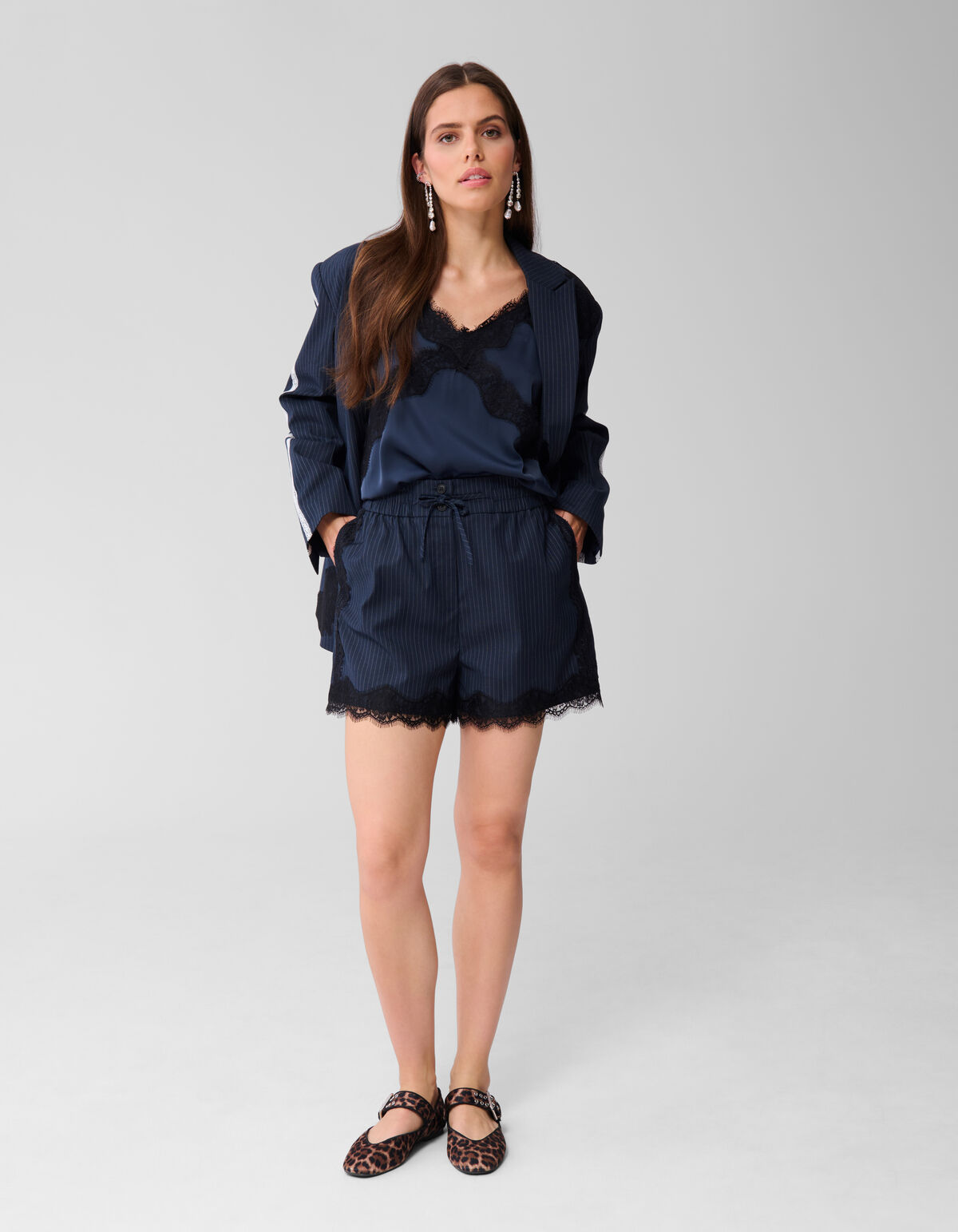 Gestreifte Shorts dunkelblau SHOEBY WOMEN