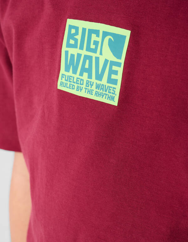 Big Wave Artwork T-Shirt Dunkelrot SHOEBY BOYS