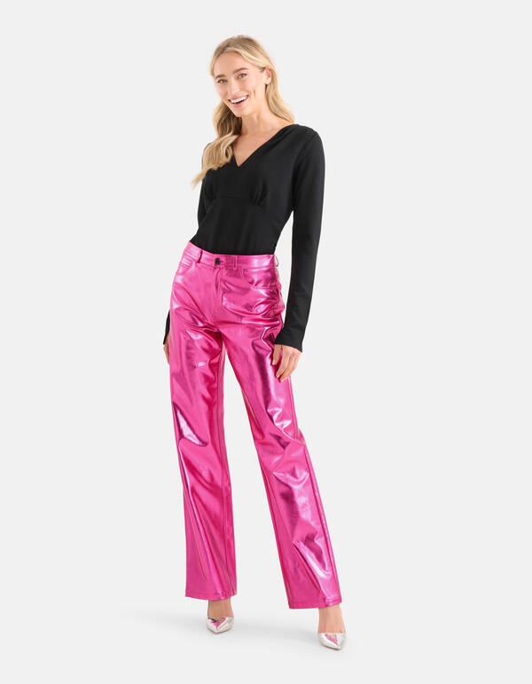 Metallisch beschichtete Hose Rosa von Nicolette SHOEBY WOMEN