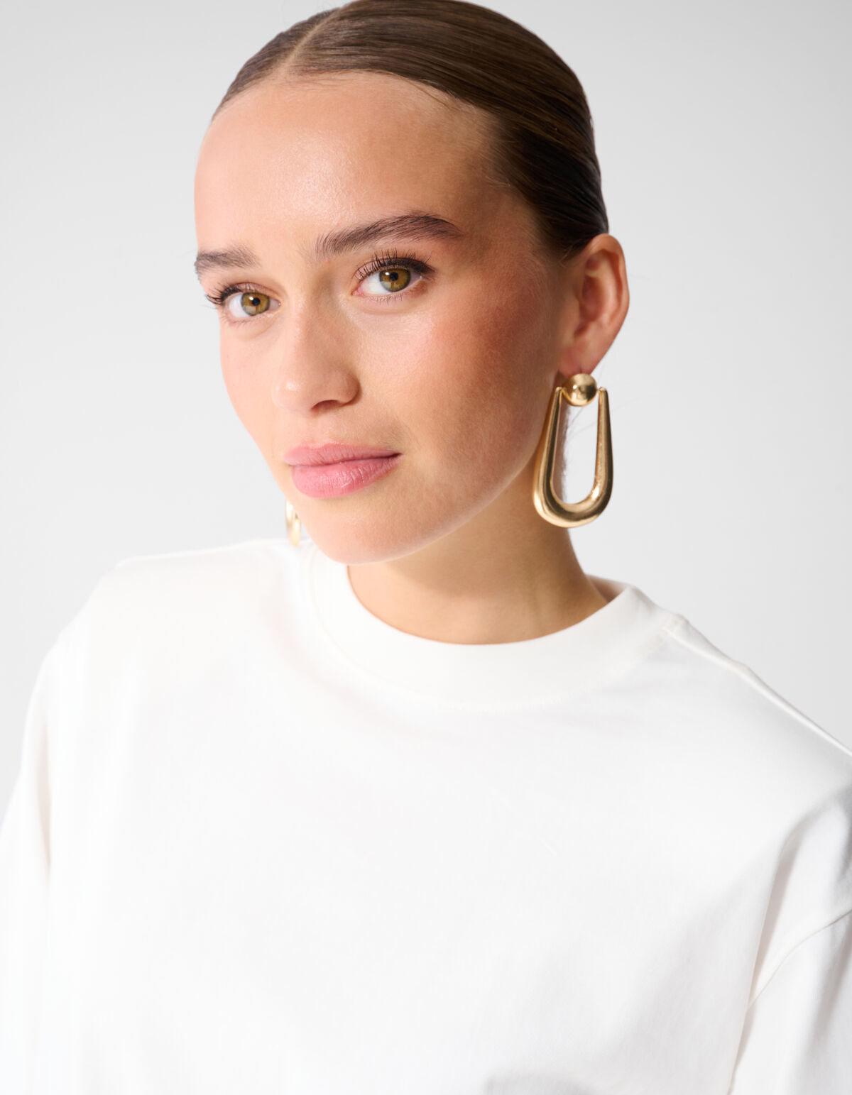 Chunky U-f&ouml;rmige Ohrringe Gold SHOEBY ACCESSOIRES