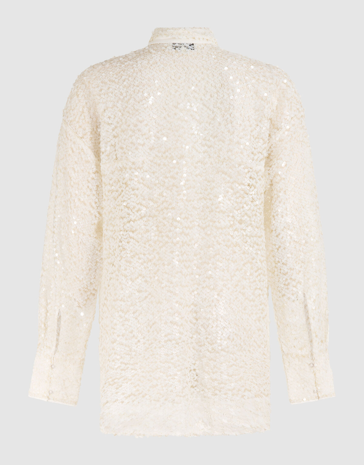 Übergroße Paillettenbluse Off White= SHOEBY WOMEN