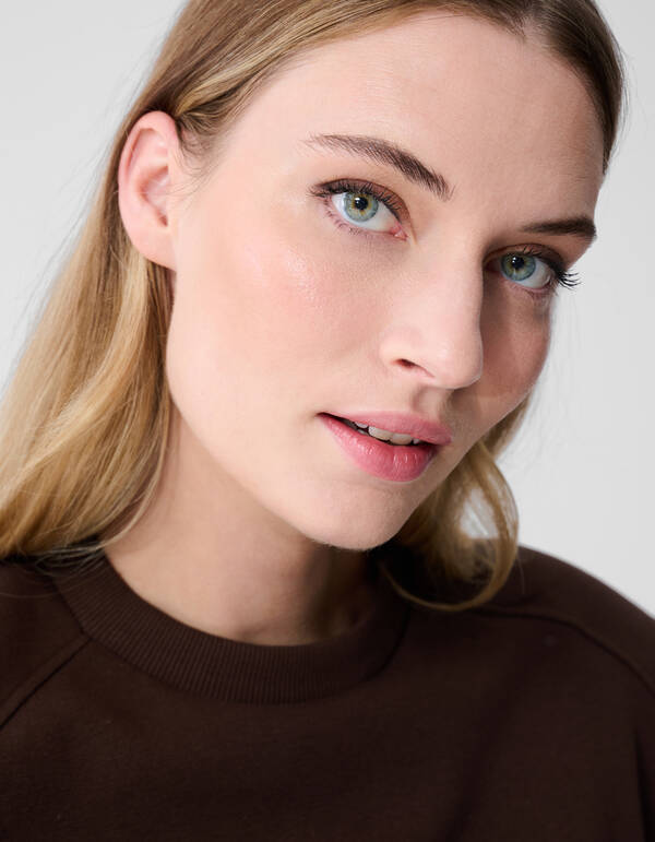 Pullover mit großen Schultern, Braun SHOEBY WOMEN