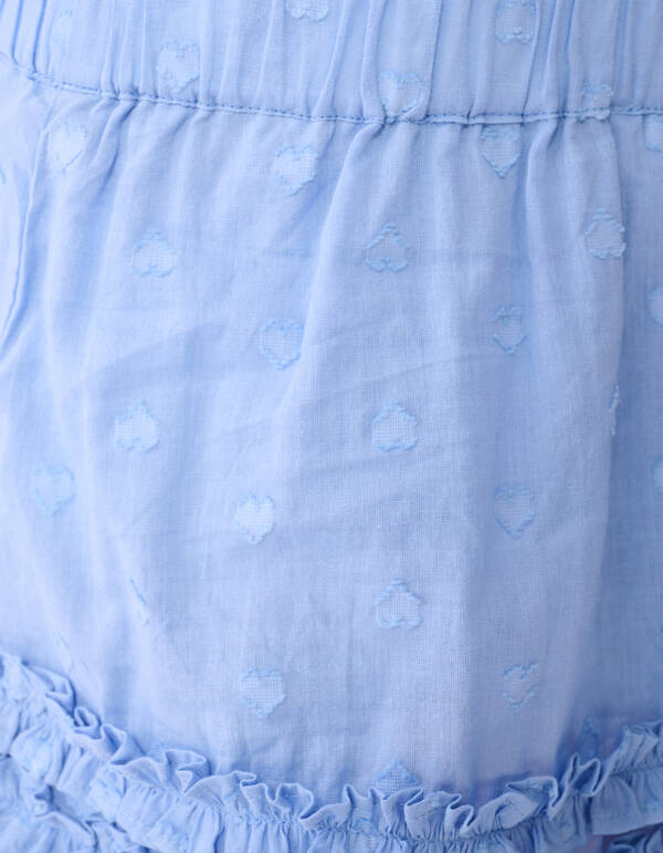 R&uuml;schen-Minirock Hellblau SHOEBY GIRLS