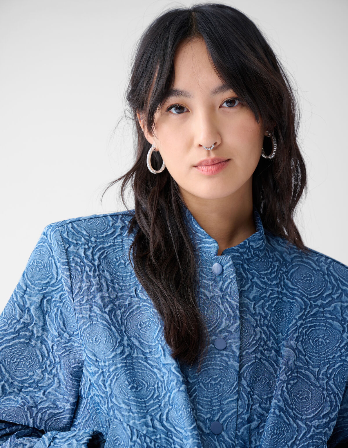 Bedruckter Jeansbomber Dunkelblau SHOEBY WOMEN