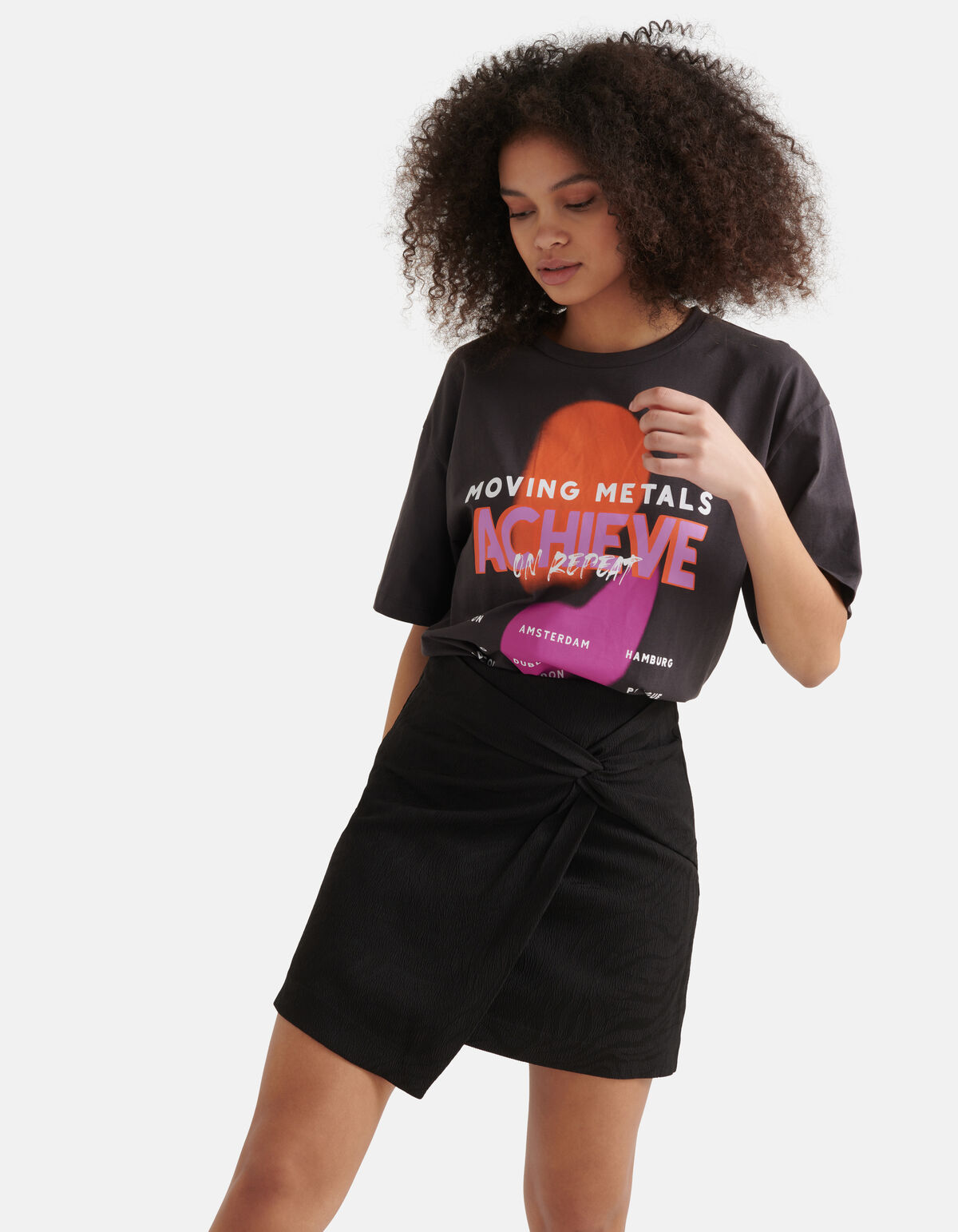 Zebra-Jacquard-Rock Schwarz SHOEBY WOMEN