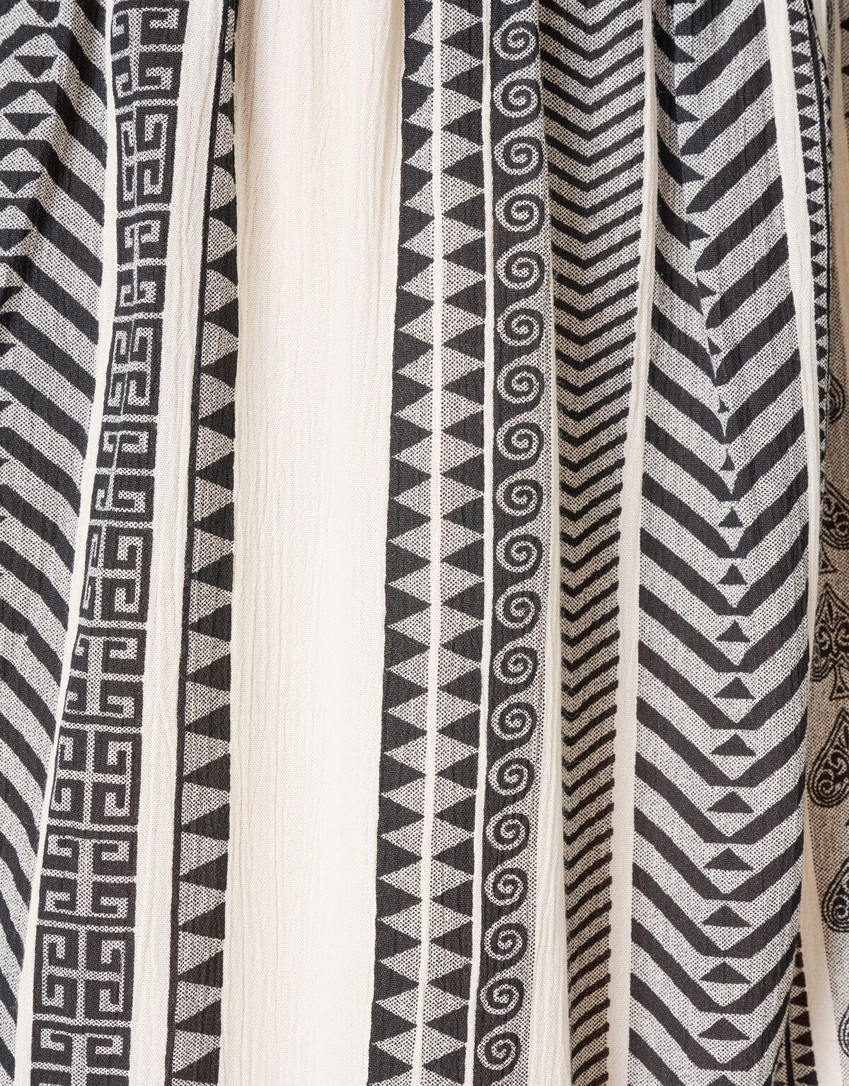 Bedrucktes Minikleid Wei&szlig;/Schwarz SHOEBY WOMEN