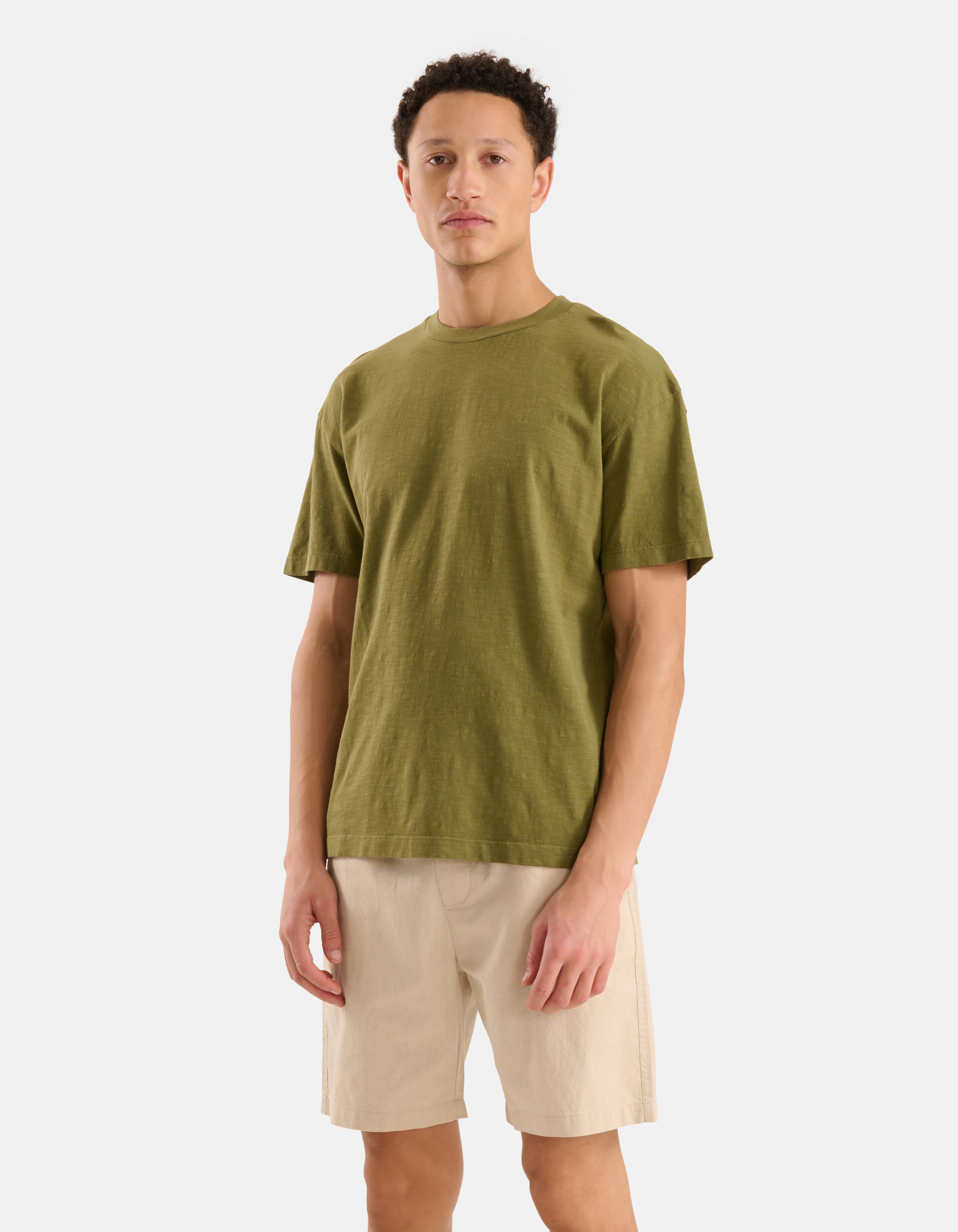 Jersey-T-Shirt Olivgrün SHOEBY MEN
