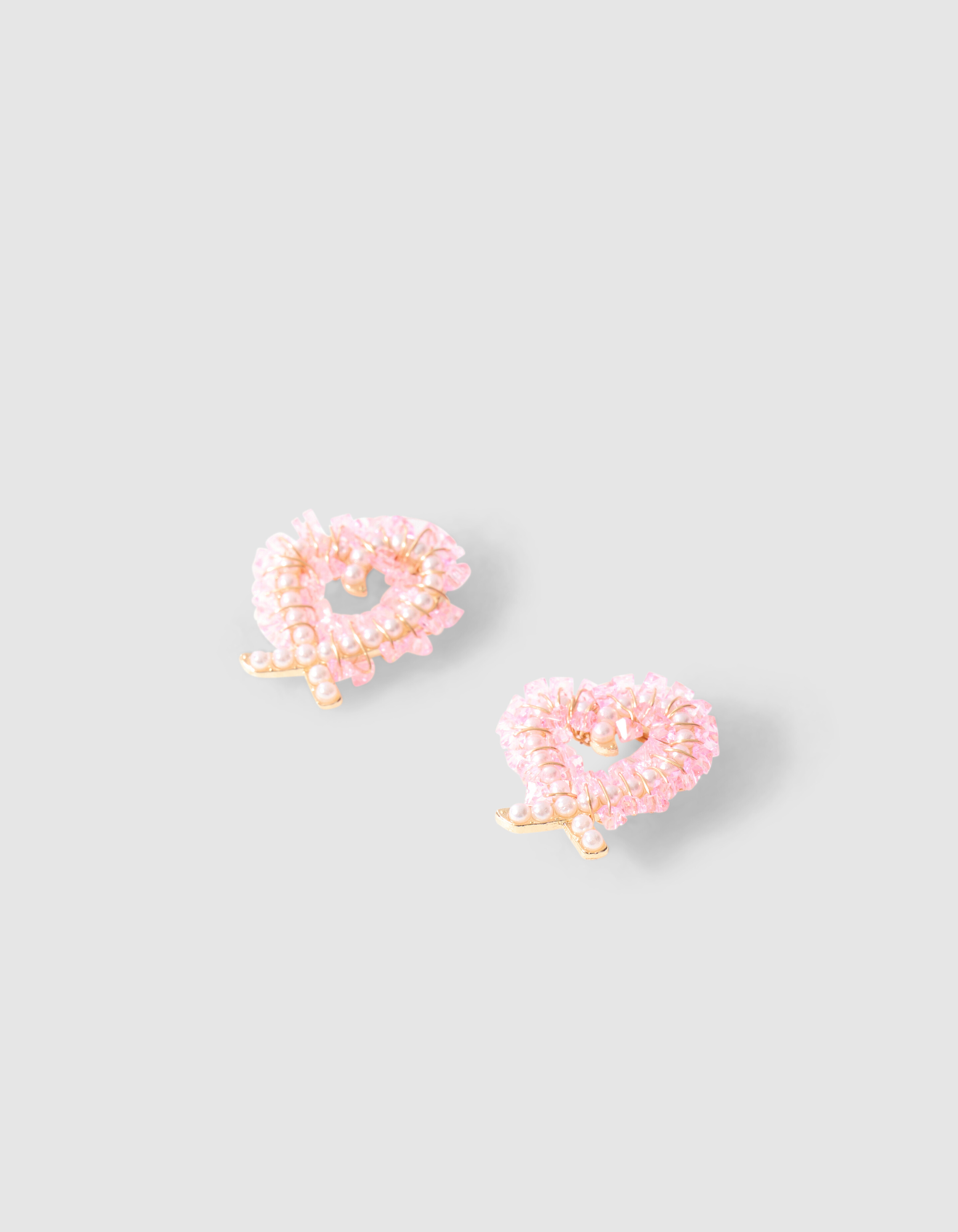 Heart Beads Ohrringe Rosa SHOEBY ACCESSOIRES