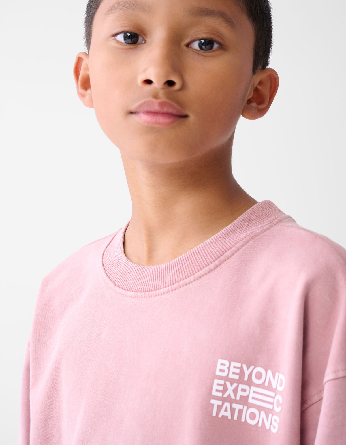 Acid Wash Pullover Donkerroze SHOEBY BOYS