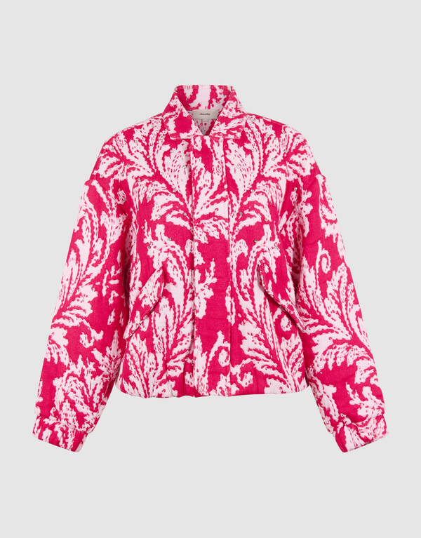 &Uuml;bergro&szlig;e Jacquard-Bomberjacke Rosa SHOEBY WOMEN