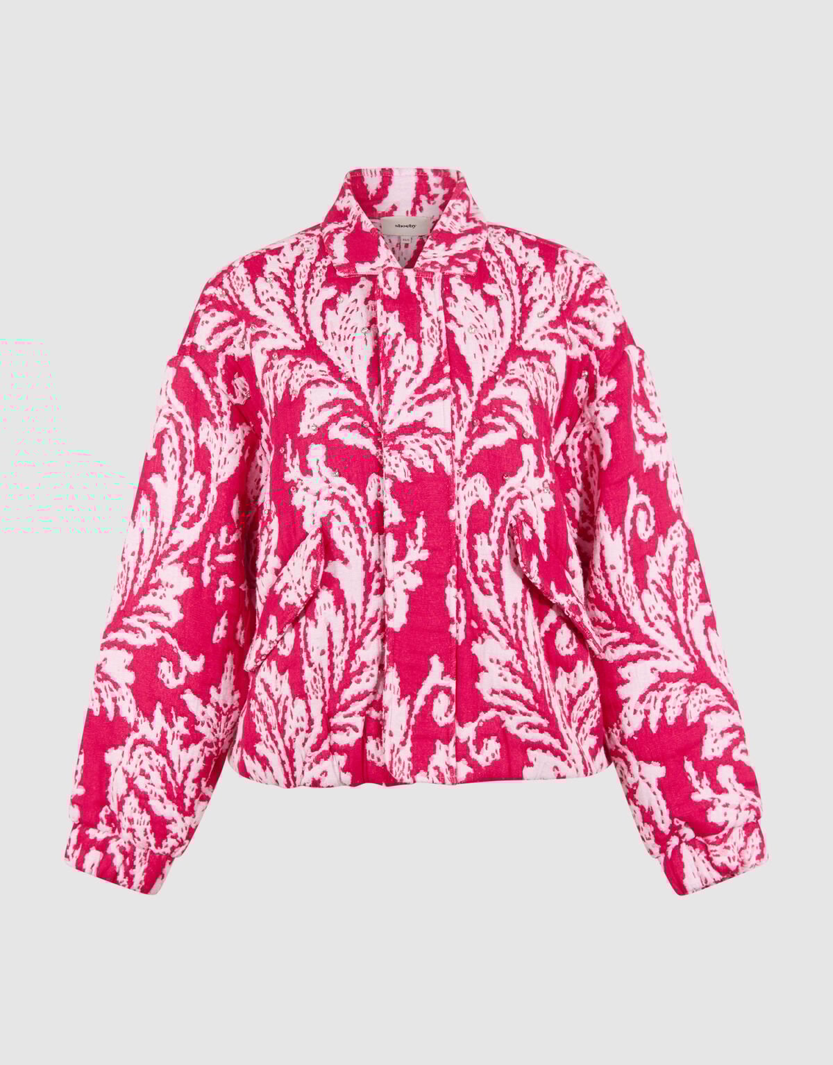 &Uuml;bergro&szlig;e Jacquard-Bomberjacke Rosa SHOEBY WOMEN