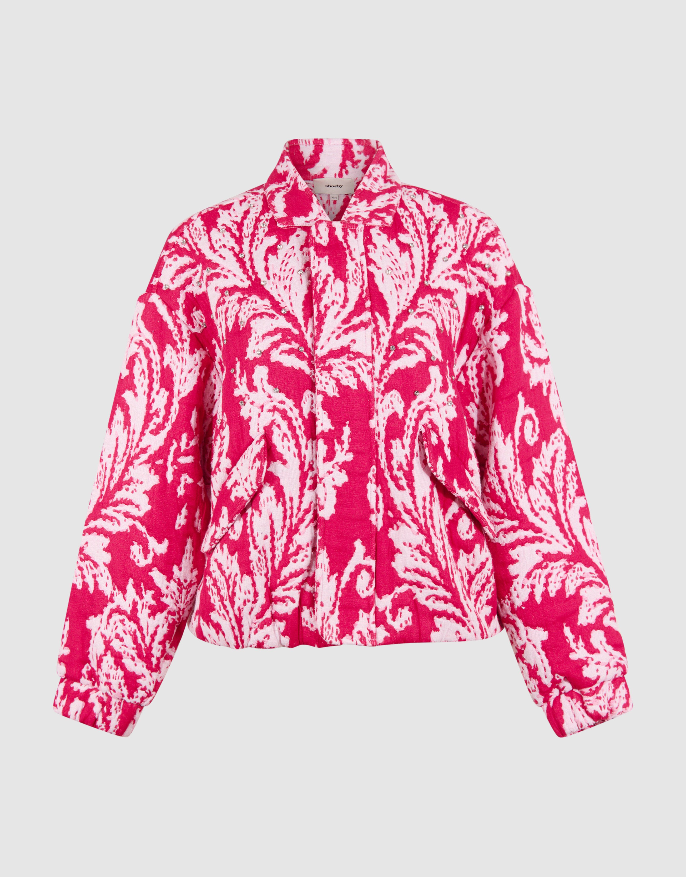 &Uuml;bergro&szlig;e Jacquard-Bomberjacke Rosa SHOEBY WOMEN