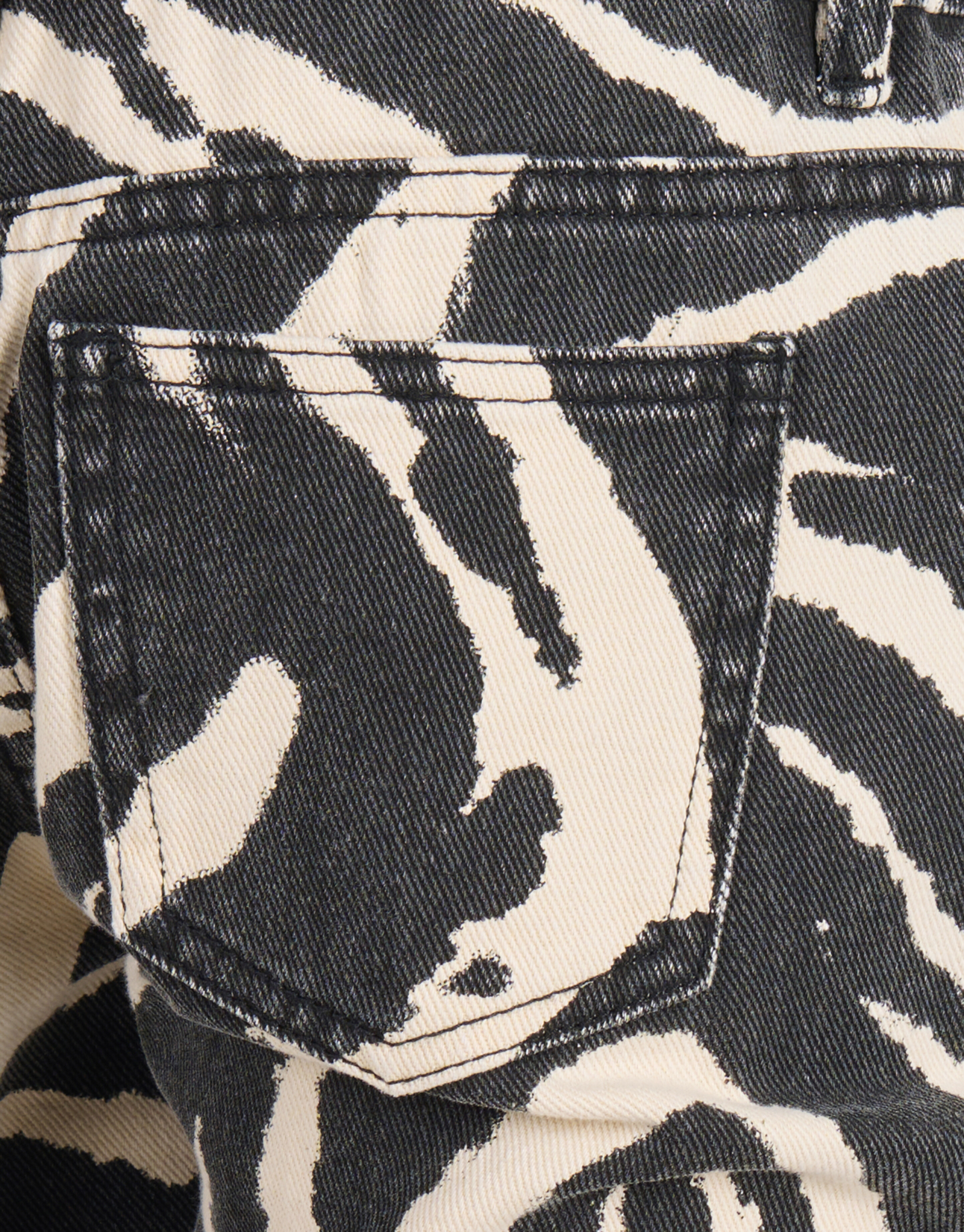Bedruckte Straight Denim Jeans Schwarz SHOEBY GIRLS