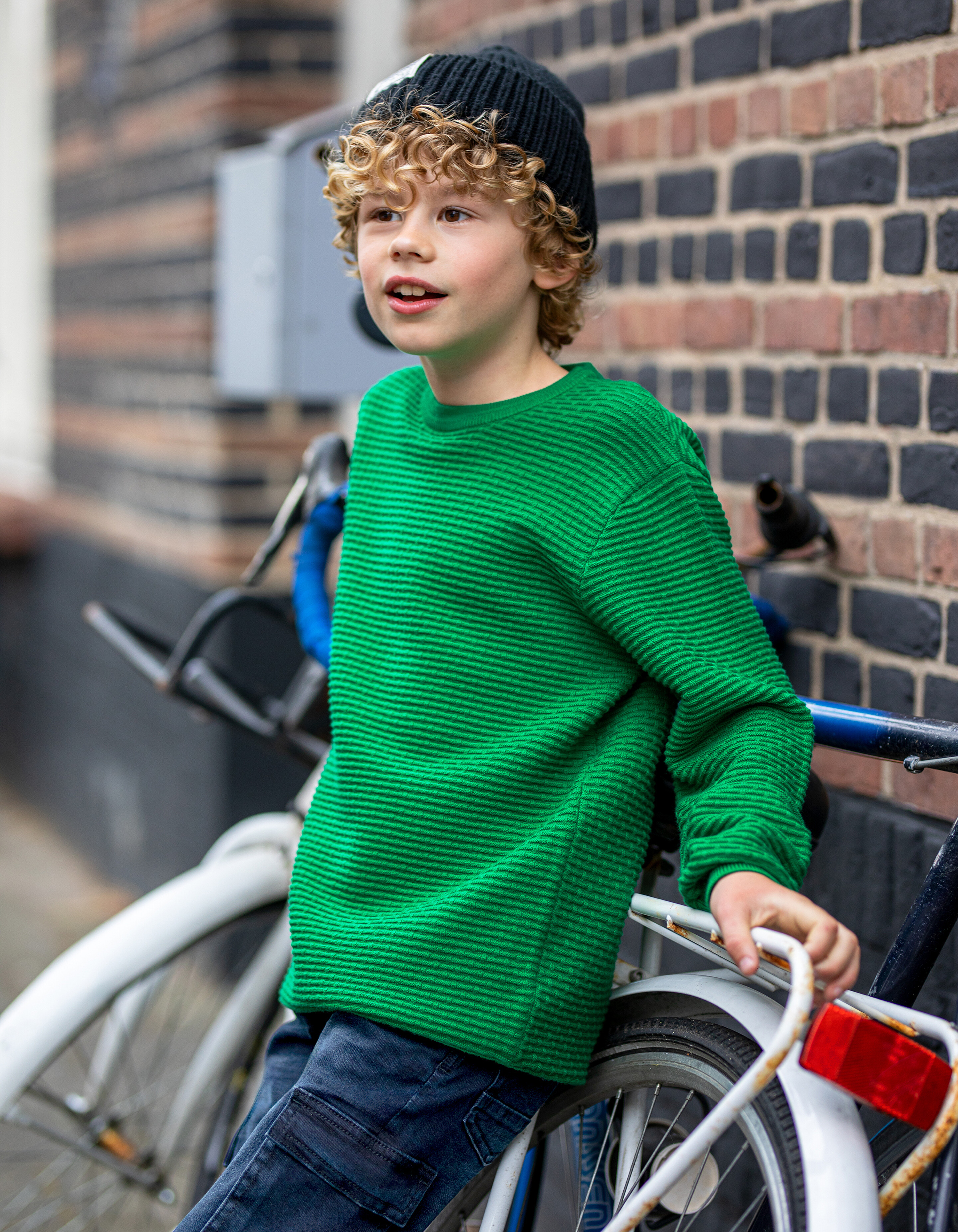 Strukturierter Pullover Grün SHOEBY BOYS