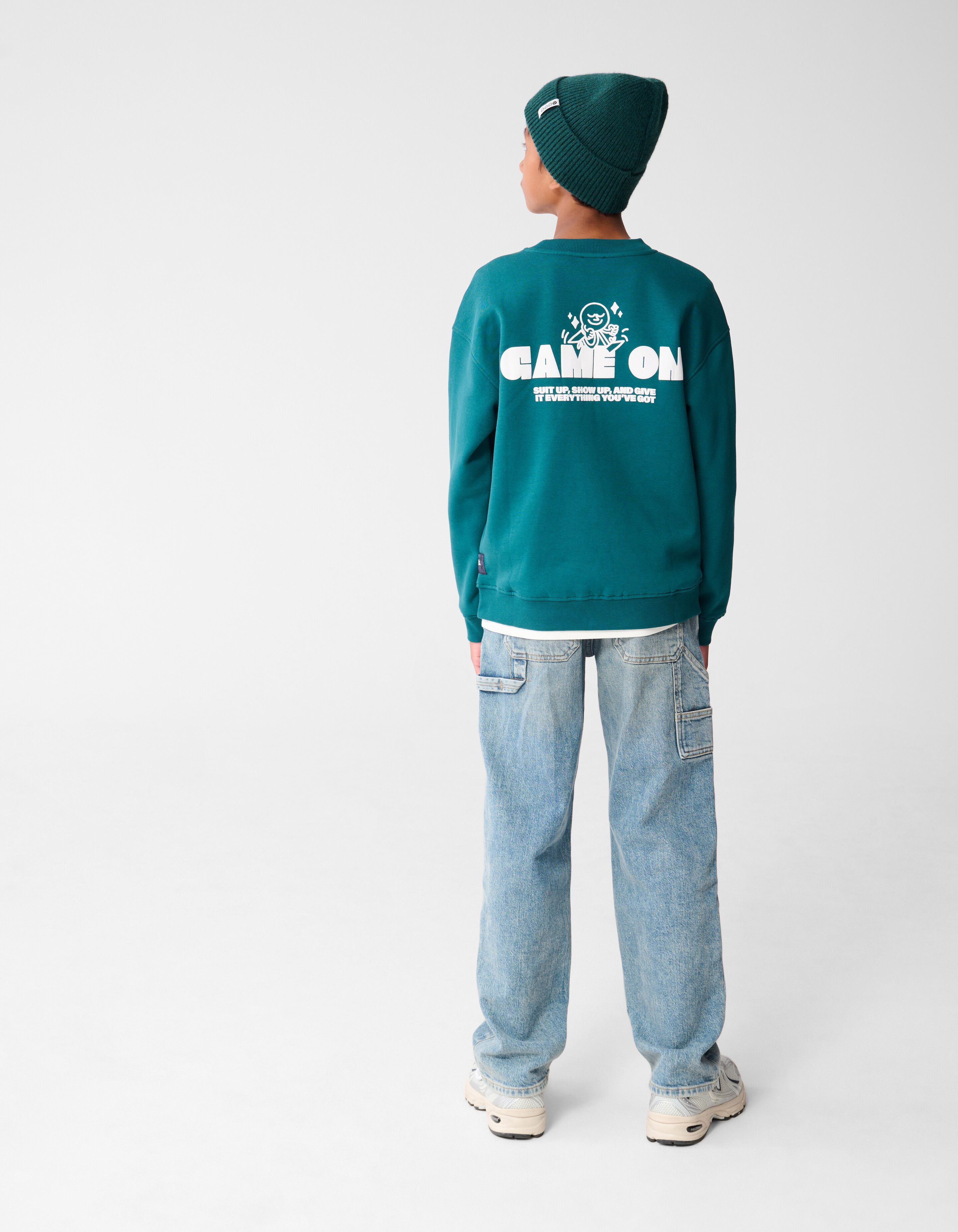 Game On Artwork Pullover Dunkelgrün SHOEBY BOYS
