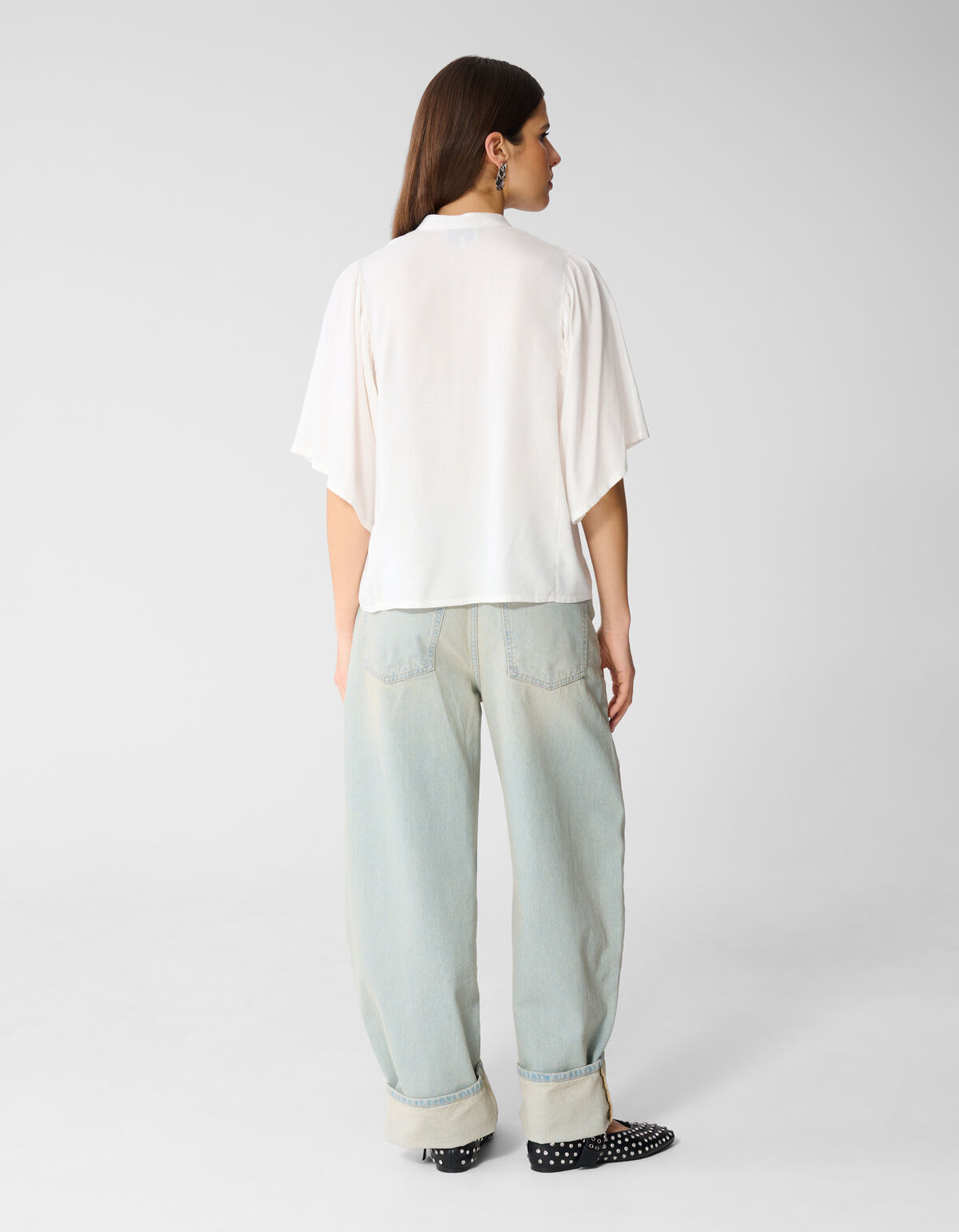 Wei&szlig;es Flie&szlig;endes Top SHOEBY WOMEN