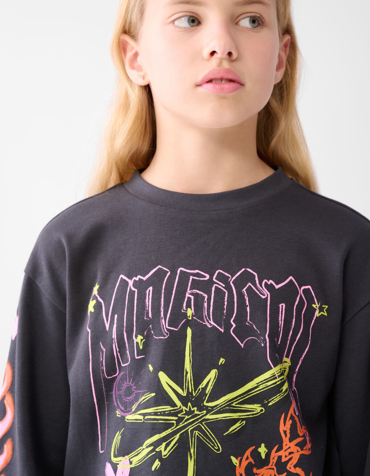 Flame T-shirt Dunkelgrau SHOEBY GIRLS