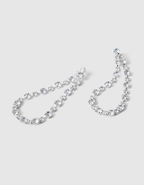 Straß Tropfen Ohrringe Silber von Monica SHOEBY ACCESSOIRES