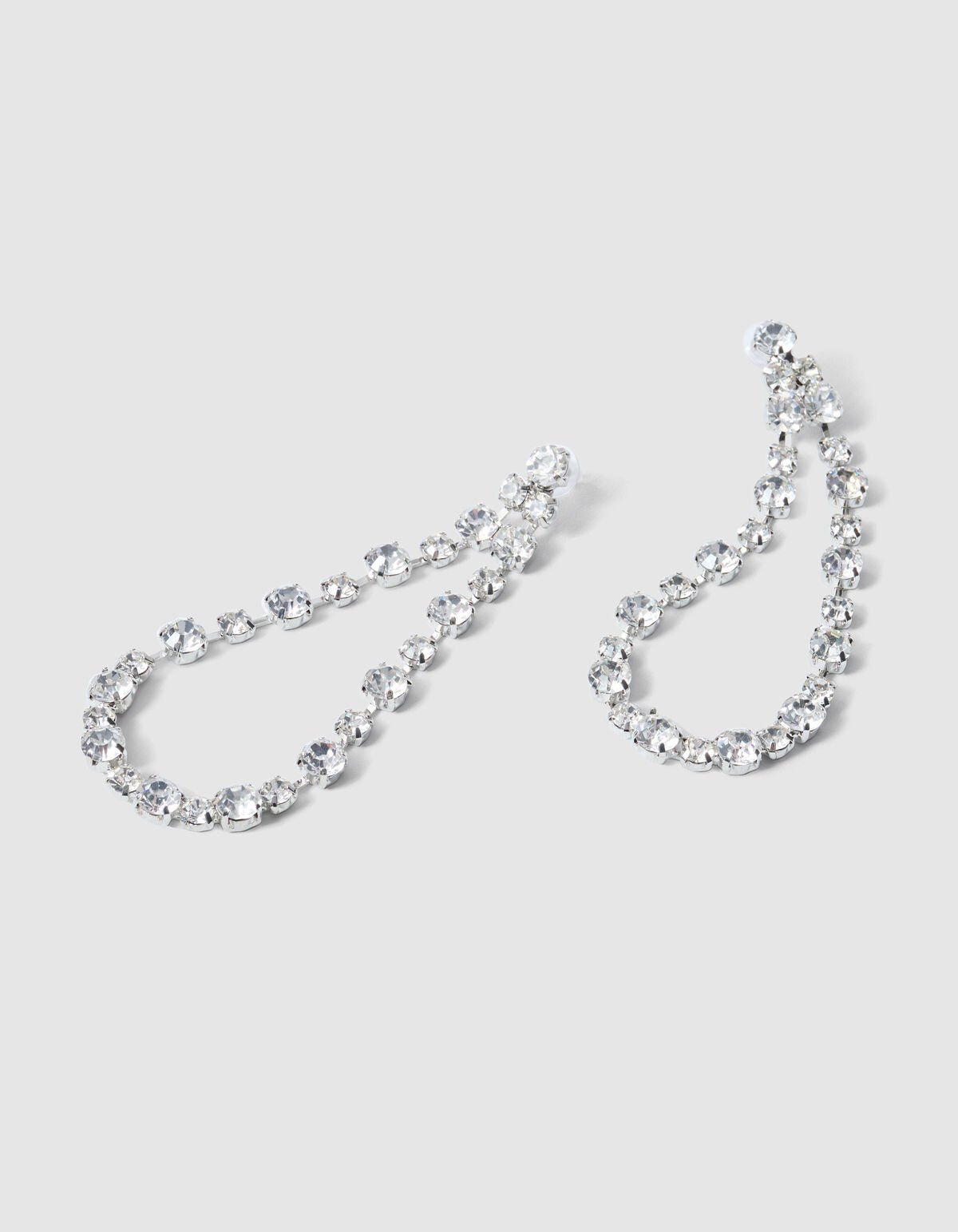 Straß Tropfen Ohrringe Silber von Monica SHOEBY ACCESSOIRES