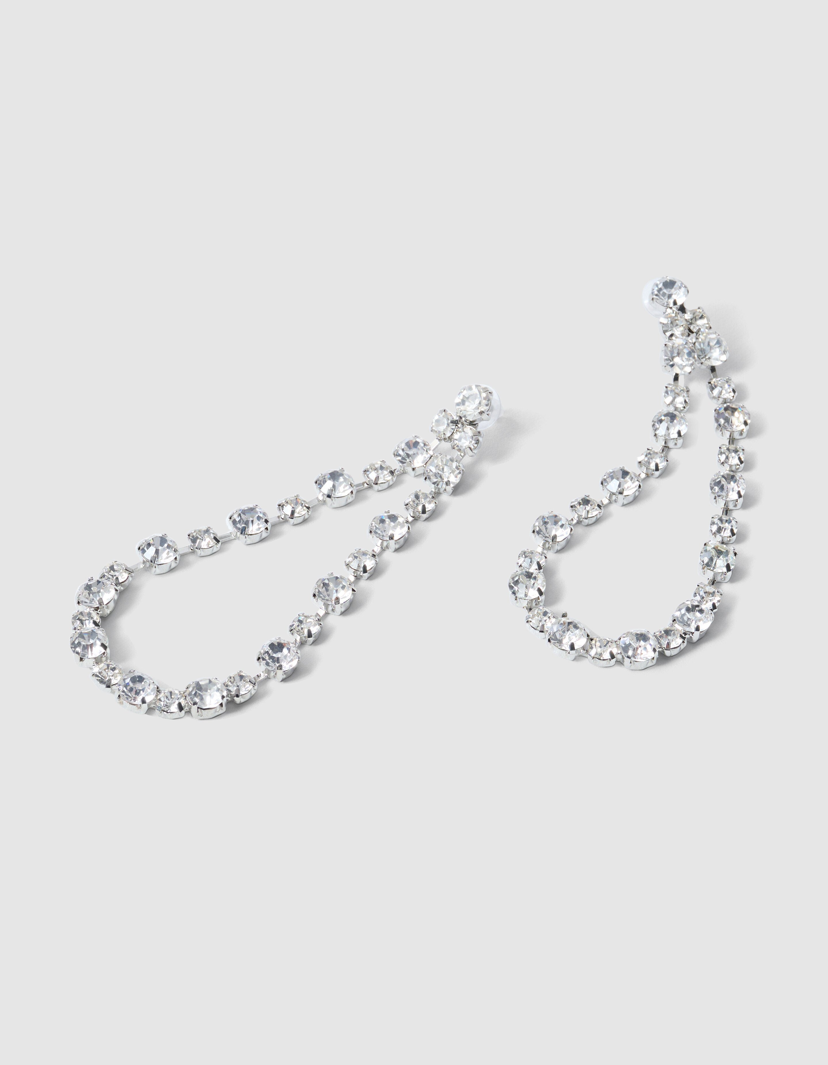 Straß Tropfen Ohrringe Silber von Monica SHOEBY ACCESSOIRES