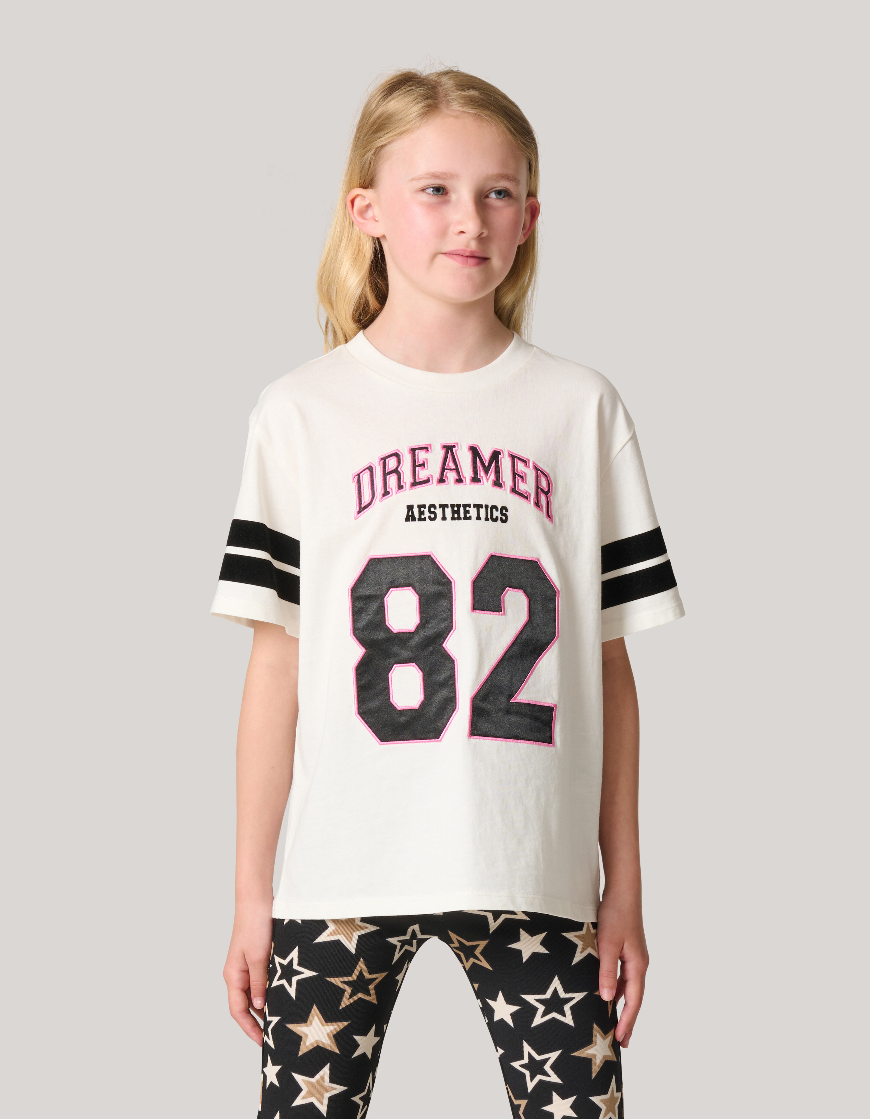 Varsity-T-Shirt Off White SHOEBY GIRLS