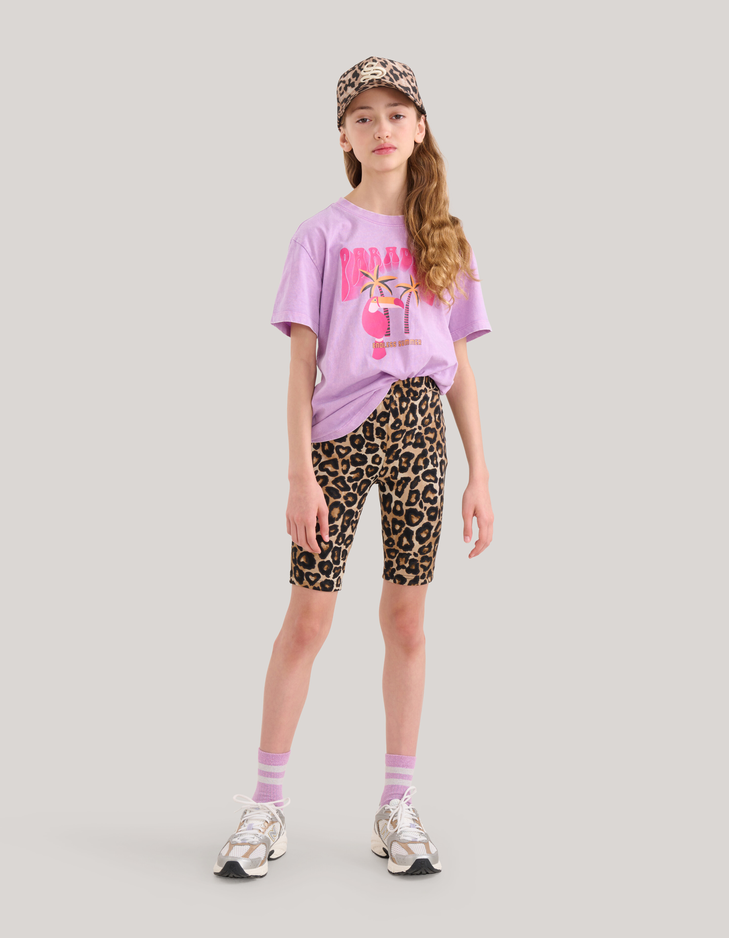 Leopardenmuster Biker Short Braun SHOEBY GIRLS