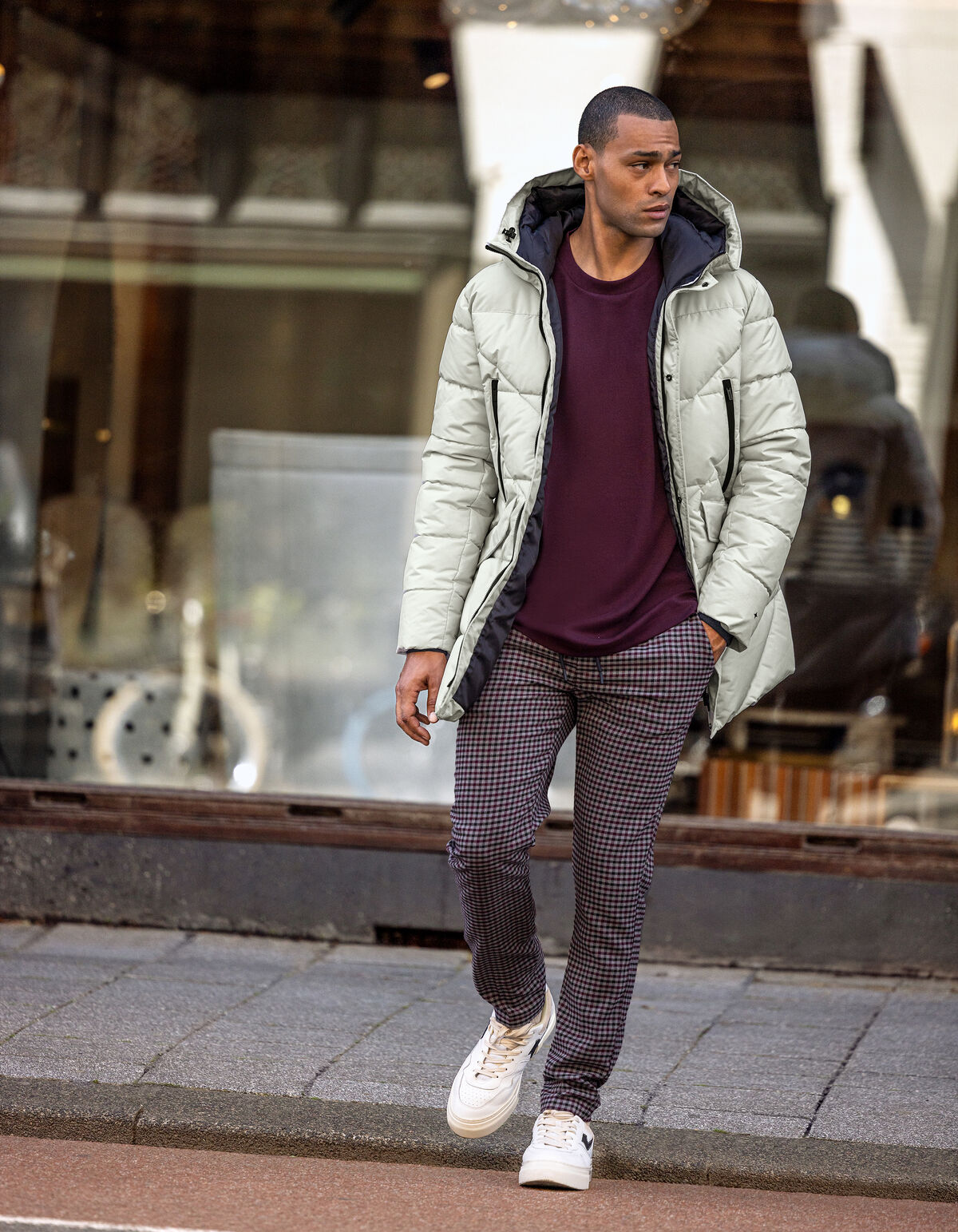 Relaxed Fit T-Shirt Bordeaux SHOEBY MEN