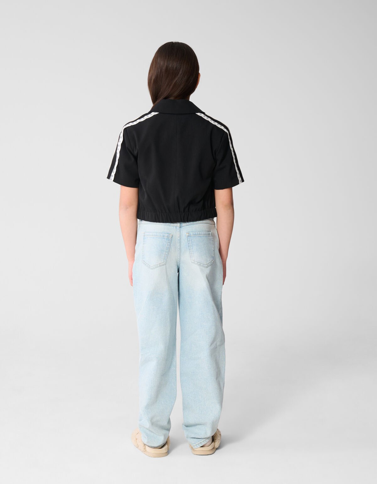 Gek&uuml;rzter Kantenblazer Schwarz SHOEBY GIRLS