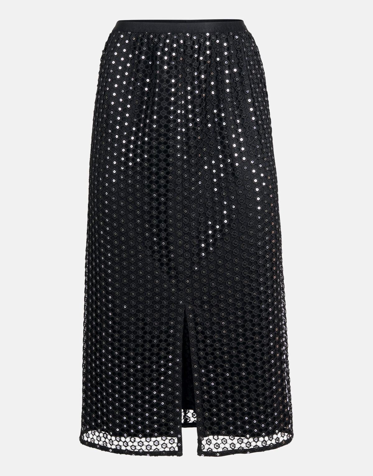 Spitzenrock mit Glitzer Schwarz SHOEBY WOMEN