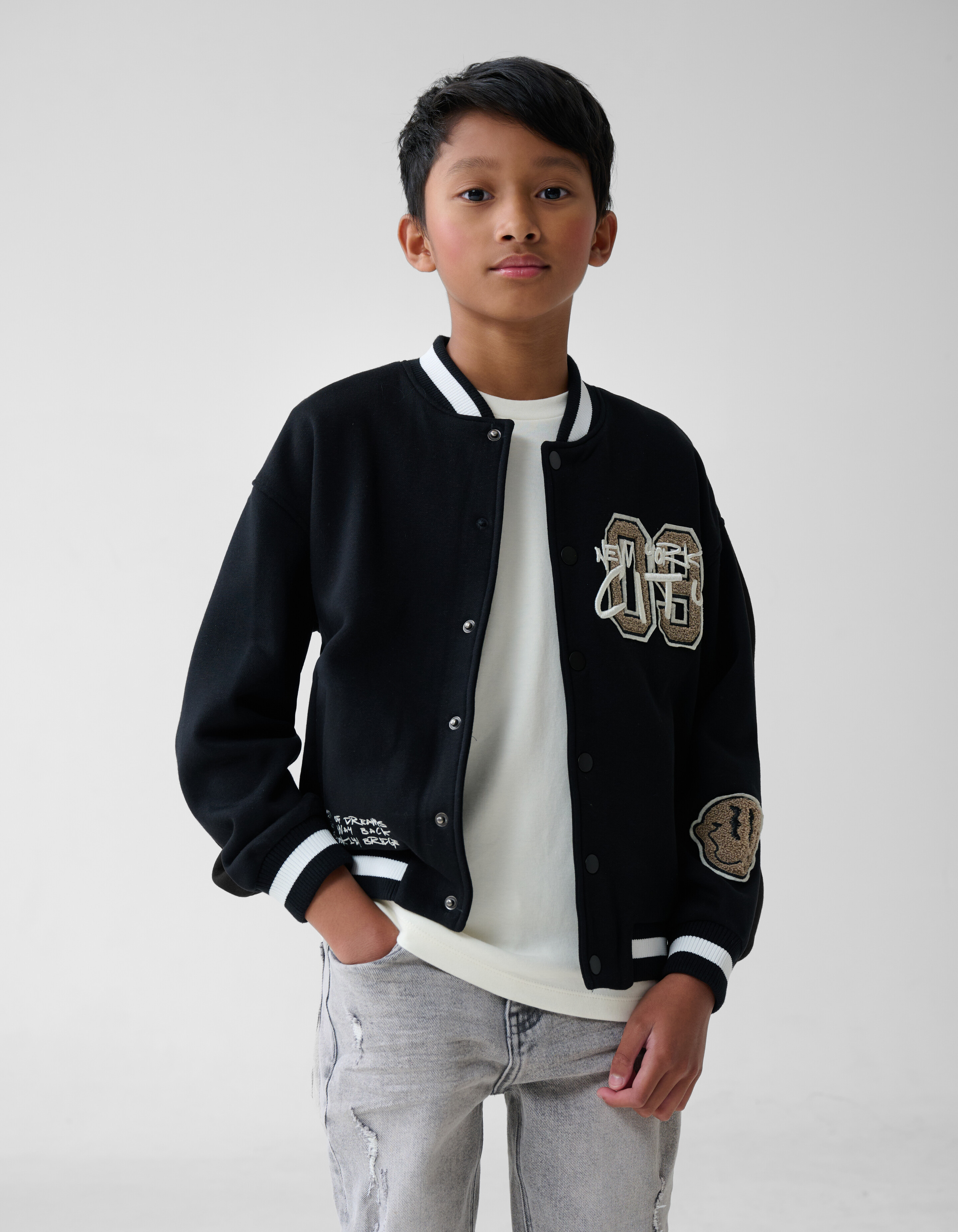 Varsity Jacket Black SHOEBY BOYS
