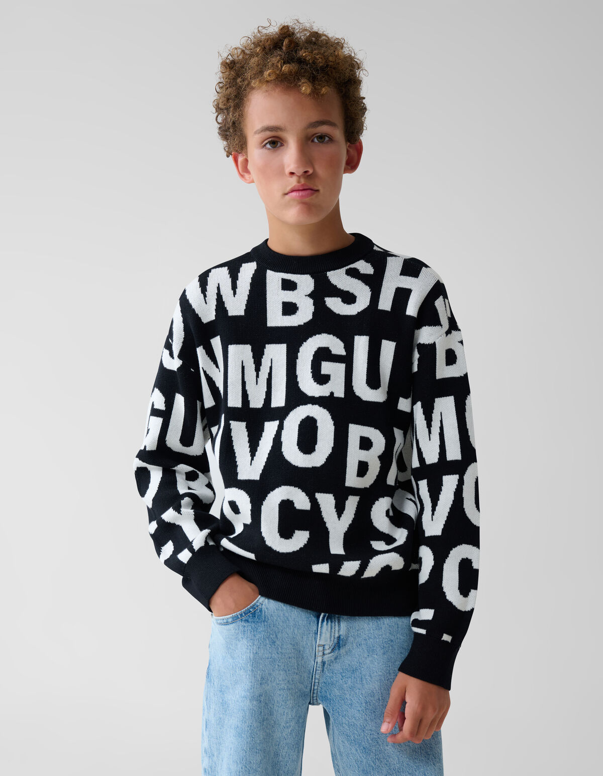 Typo Pullover Schwarz SHOEBY BOYS