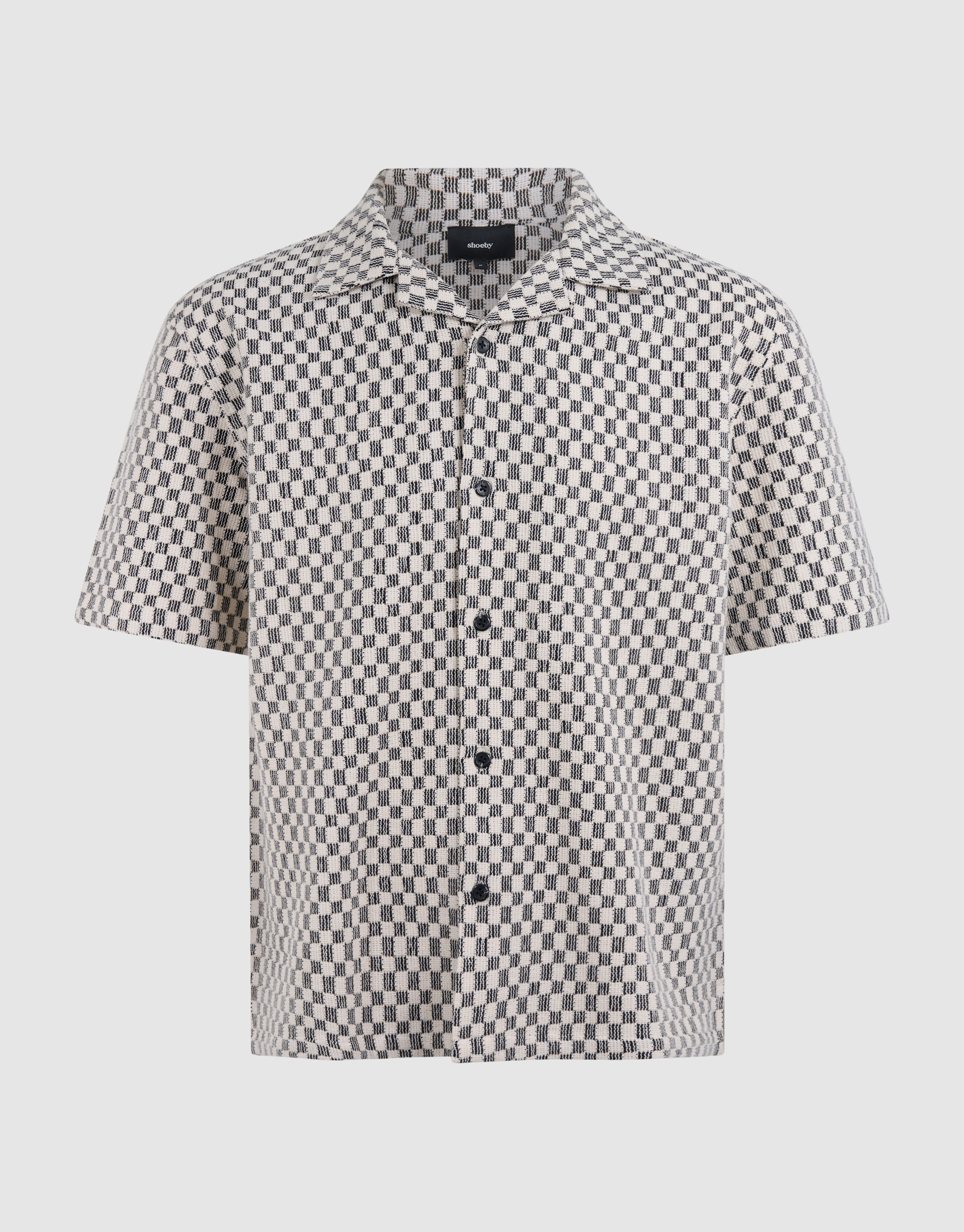 Jacquard Block Overshirt Schwarz SHOEBY MEN