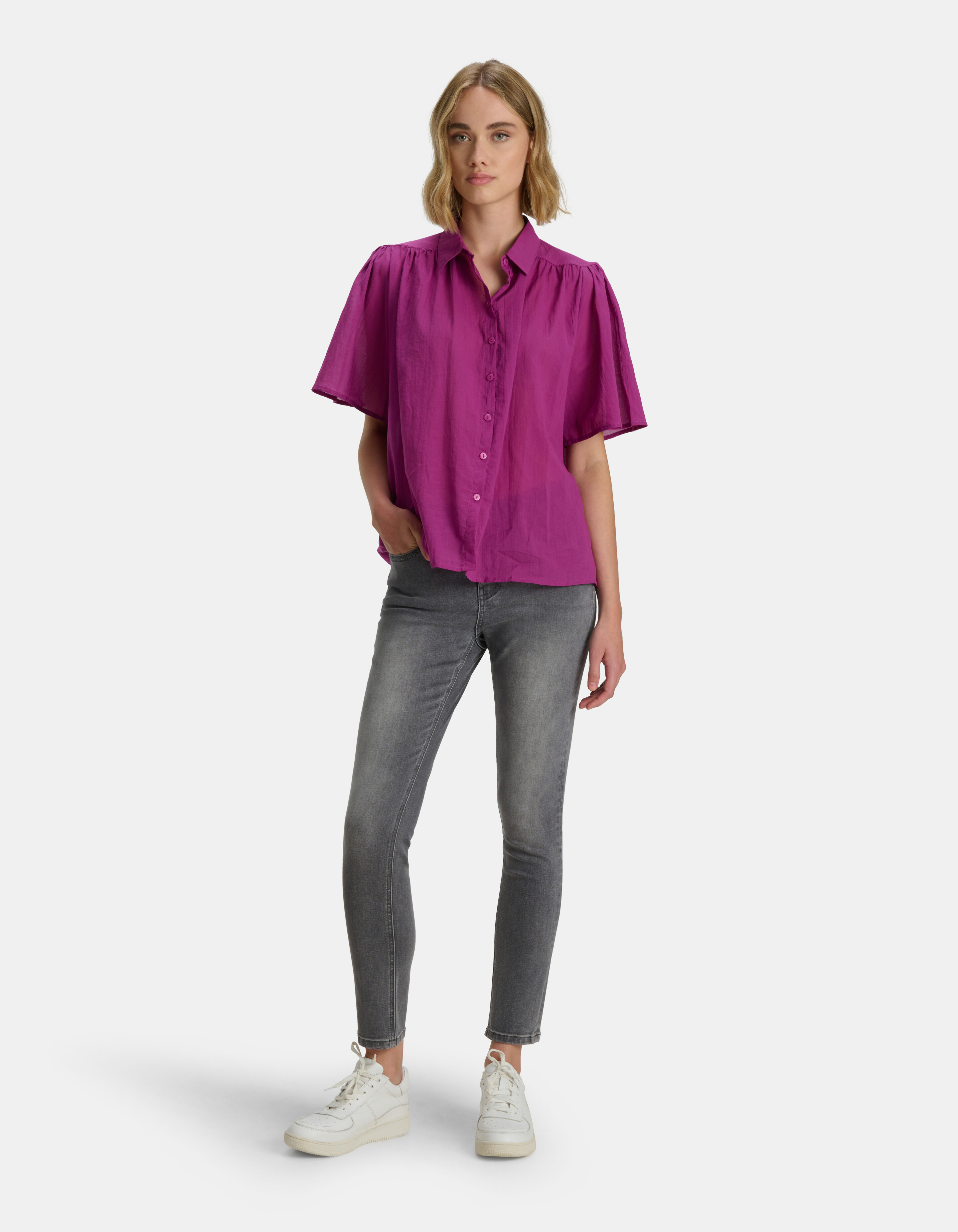 Kurzärmelige Bluse Violett SHOEBY WOMEN
