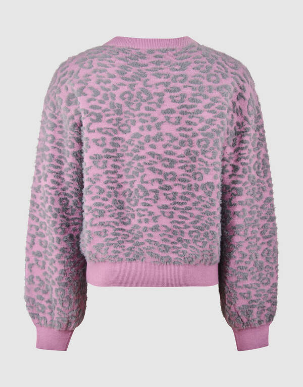 Leoparden-Strickpullover Rosa SHOEBY GIRLS