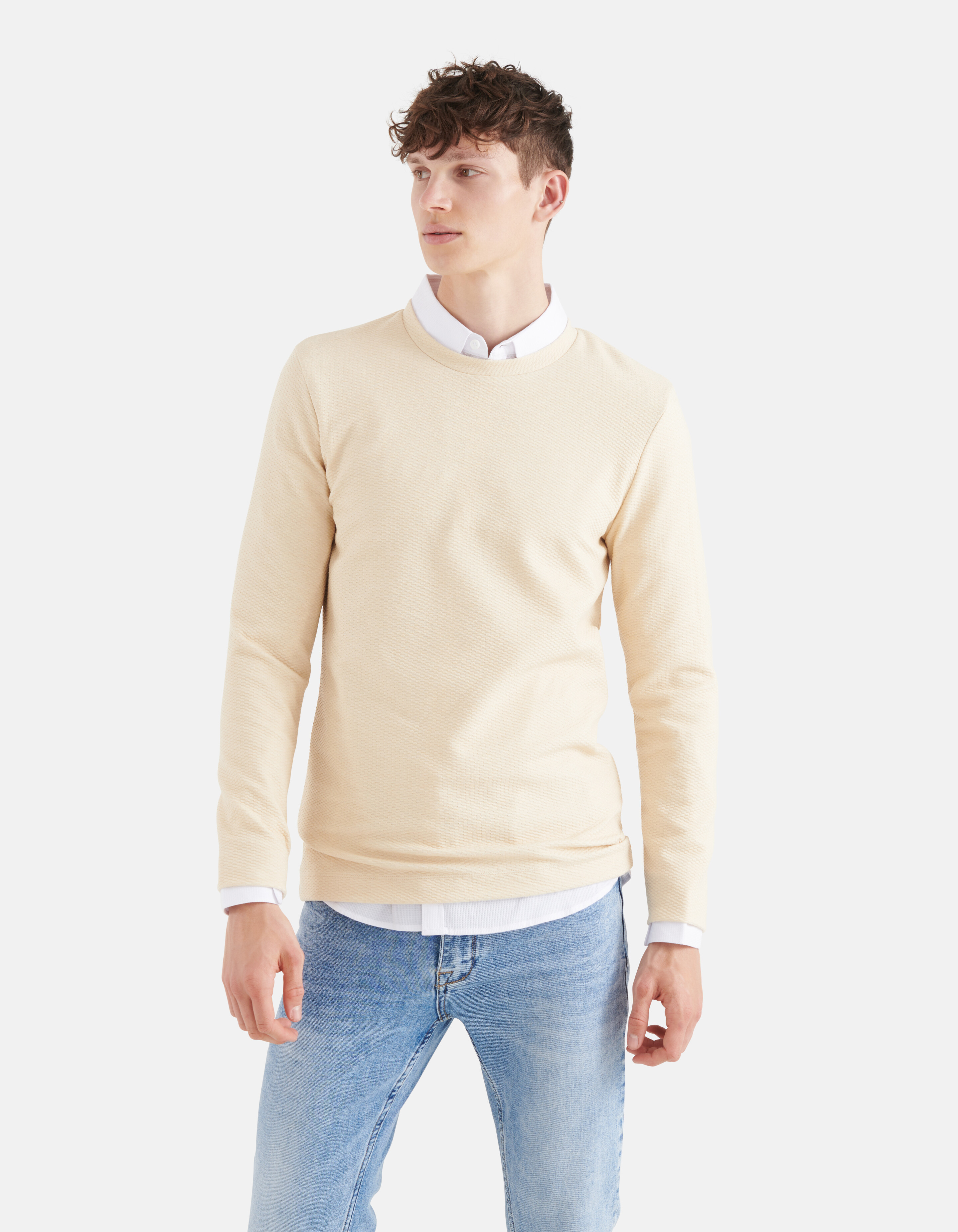 Strukturiertes T-shirt Off White SHOEBY MEN