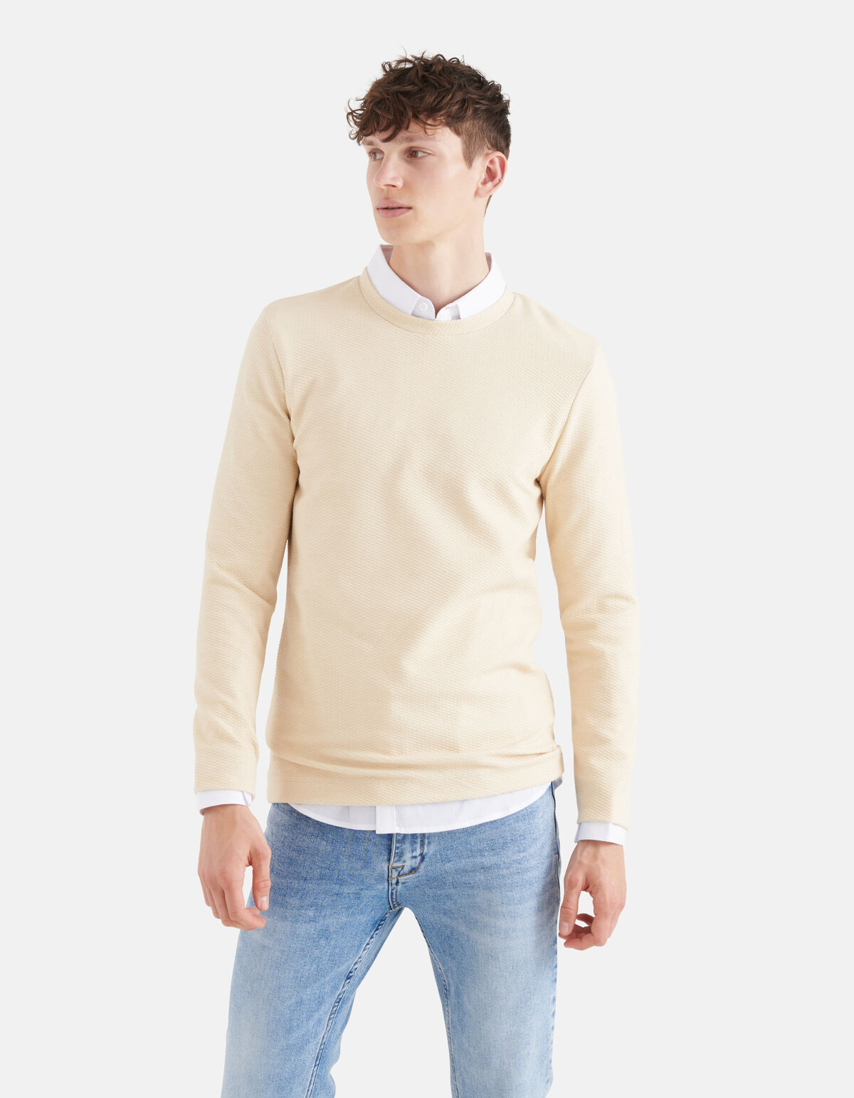 Strukturiertes T-shirt Off White SHOEBY MEN