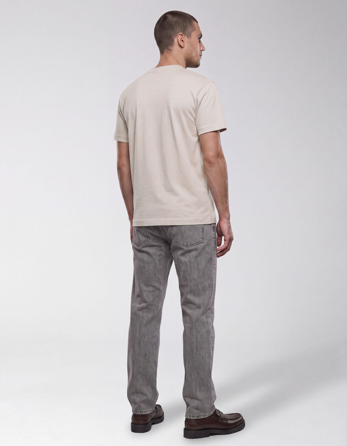 T-Shirt mit Kreuzstich-Motiv Sand SHOEBY MEN
