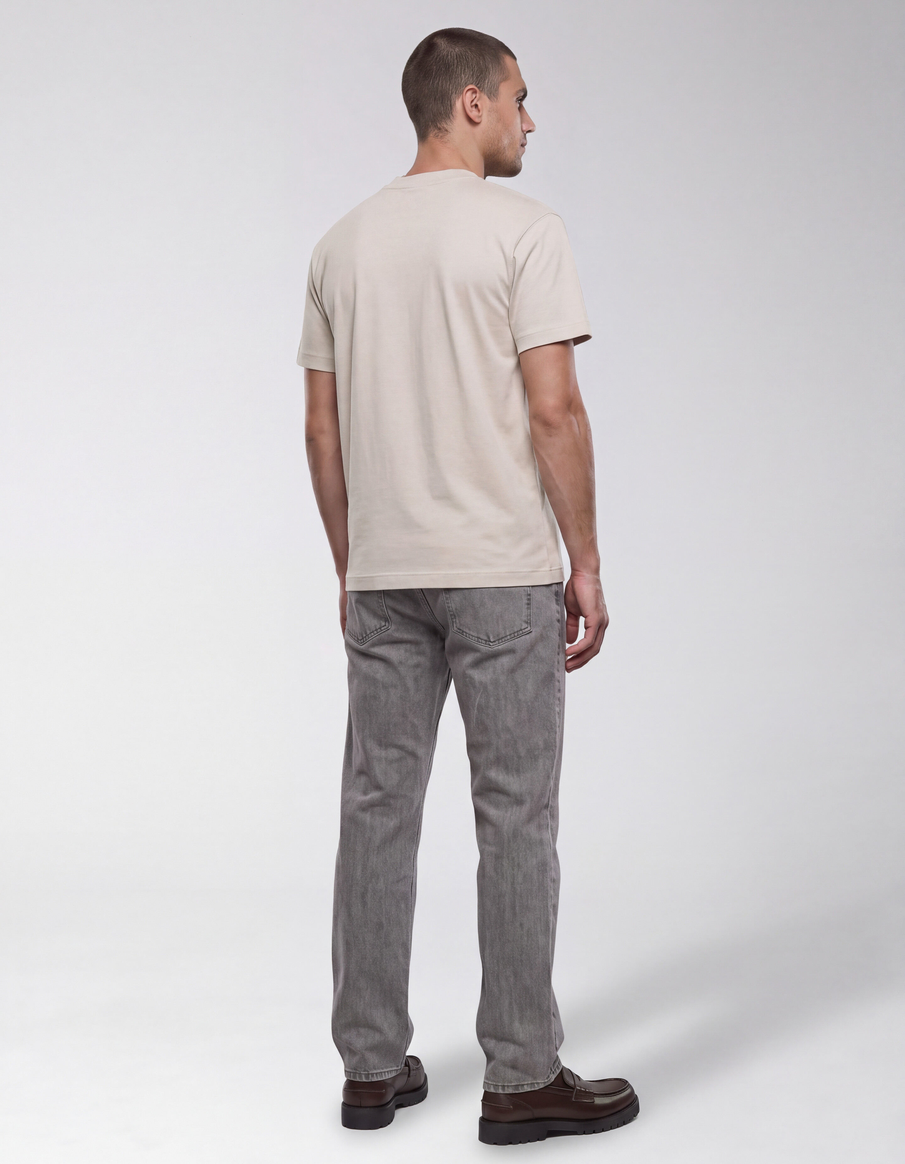 T-Shirt mit Kreuzstich-Motiv Sand SHOEBY MEN