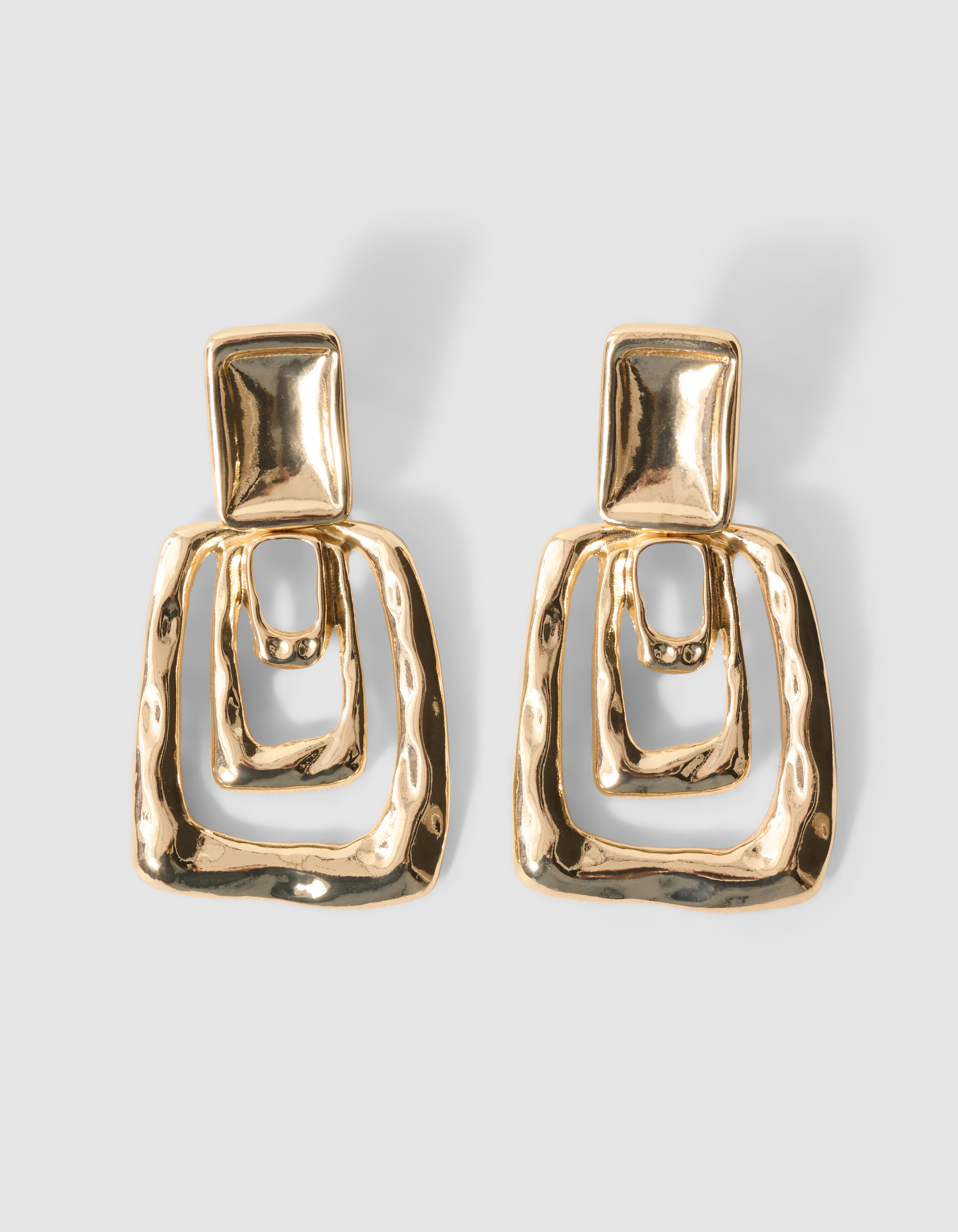 Triple Square Ohrringe Gold SHOEBY ACCESSOIRES